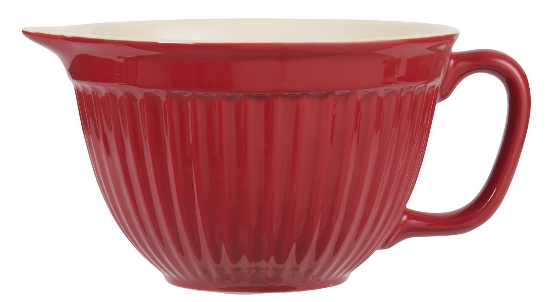 Ib Laursen Rührschüssel Ib Laursen - Rührschüssel Mynte Keramik Rot Strawberry 1,5l (2075-33), Keramik