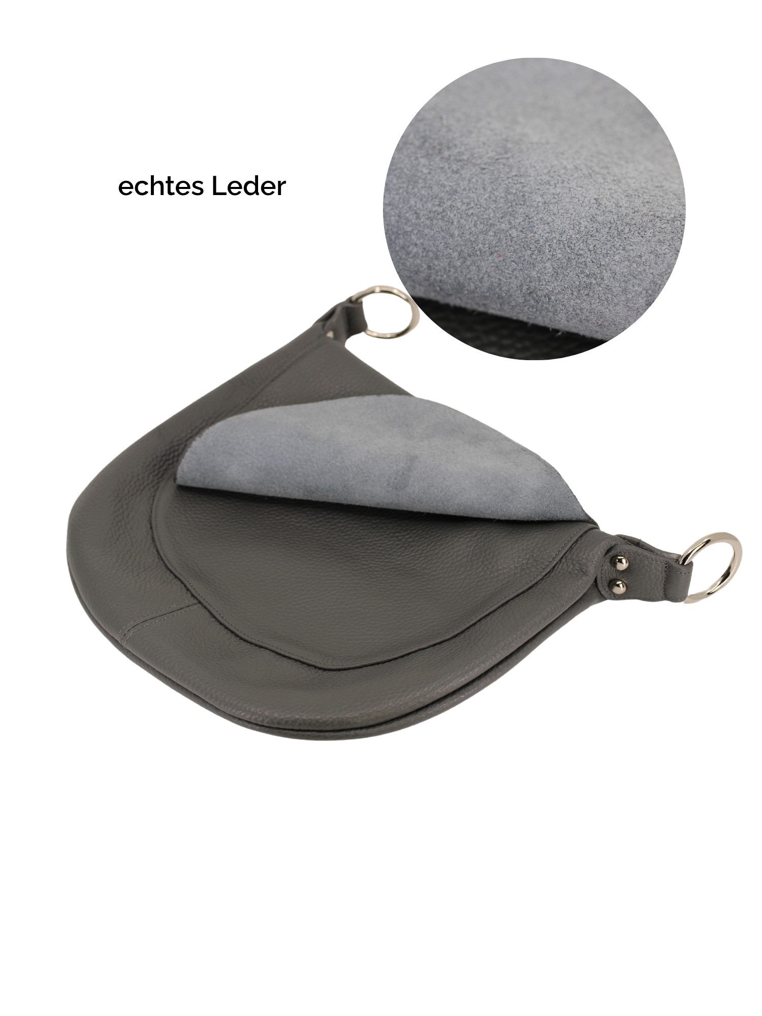 Adel Bags Schultertasche Kayla Ledertasche Made in Italy mit 2 Riemen, Zwei Tragegurte inklusive, Made in Italy