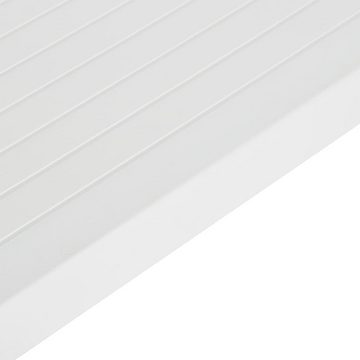 furnicato Gartentisch 150x90x72 cm PP Weiß