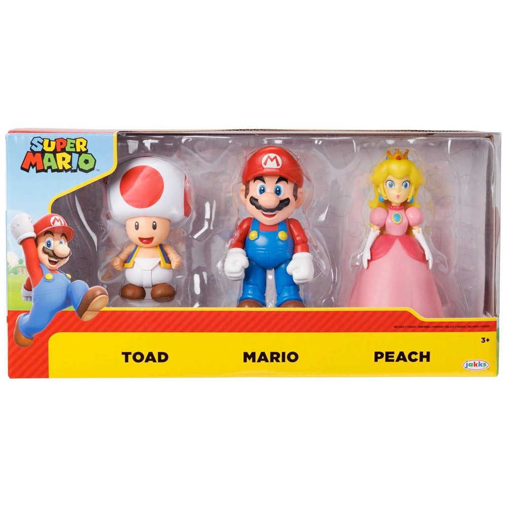 Super Mario Actionfigur Nintendo Super Mario 3er Pack Mario & Friends, 10 cm