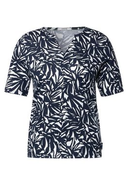 Cecil T-Shirt Cecil Tunikashirt mit Alloverprint in Deep Blue (1-tlg) Nicht Vorhanden