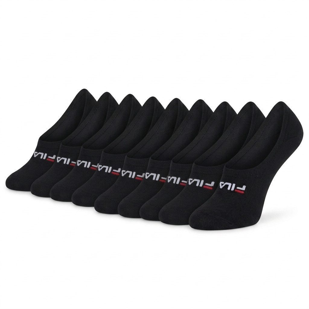 Fila Füßlinge UNISEX GHOST SOCKS SILICONE HEEL INSIDE (9 Paar) mit Logo-Schriftzug