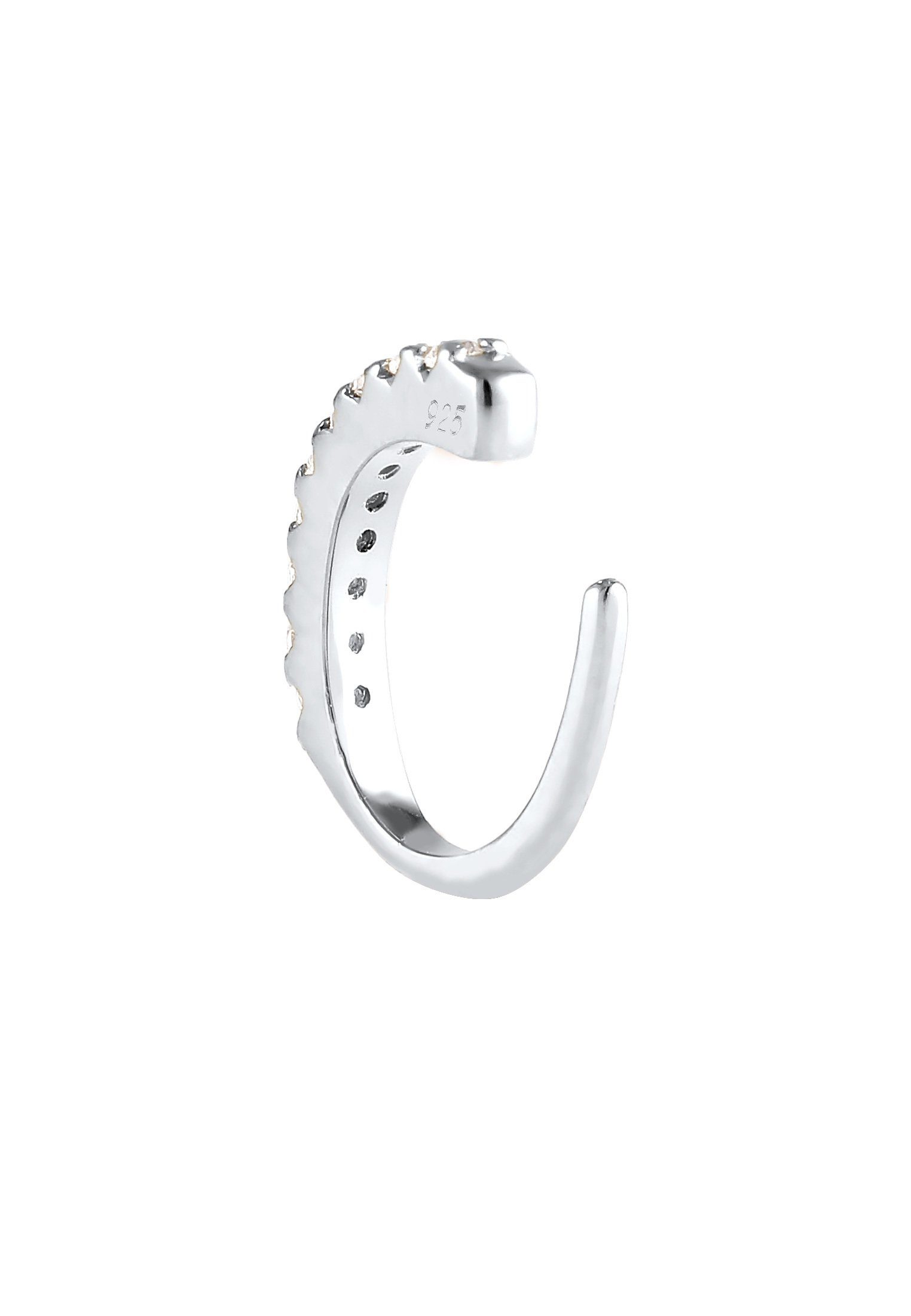 Elli Single-Ohrhaken Earcuff Zirkona Kristalle Trend Single 925 Silber – Bild 4 von 5