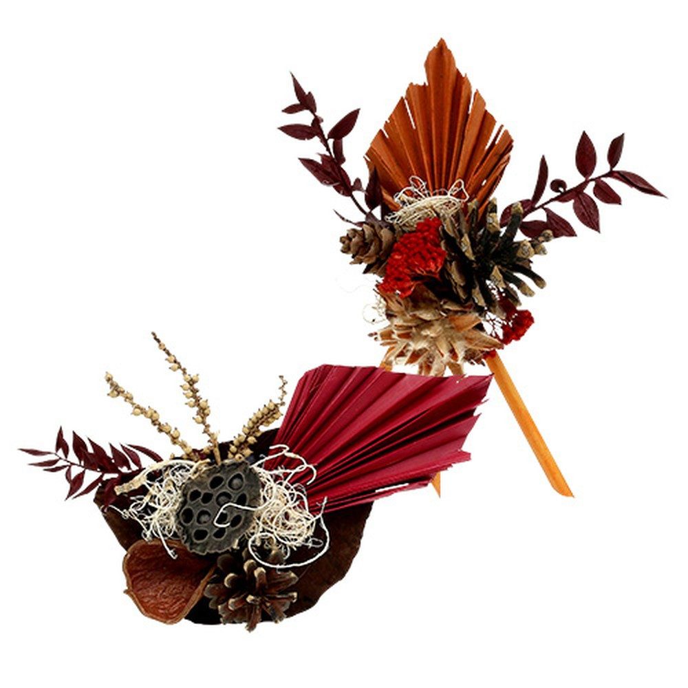 Trockenblume Palmspear Deko-Speer Rot/Orange für Trauerdekoration, 100 Stück, Florists Products, Höhe 1 cm