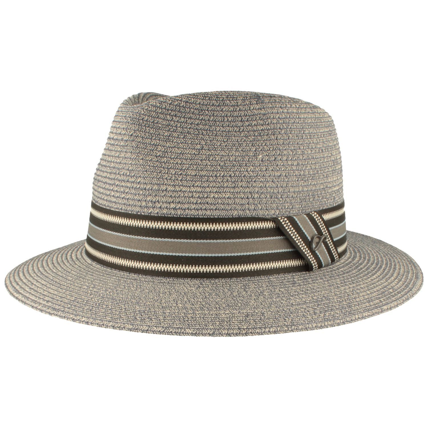 Göttmann Strohhut Traveller "Hemingway" mit gemustertem Ripsband
