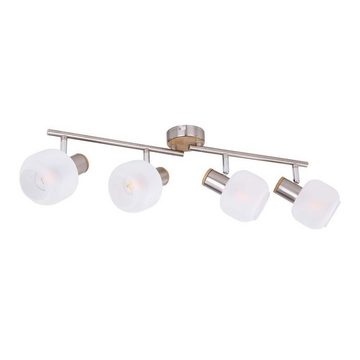 etc-shop LED Deckenspot, Leuchtmittel nicht inklusive, Decken Lampe Leuchte Beleuchtung Spots Beweglich Glas Nickel Matt