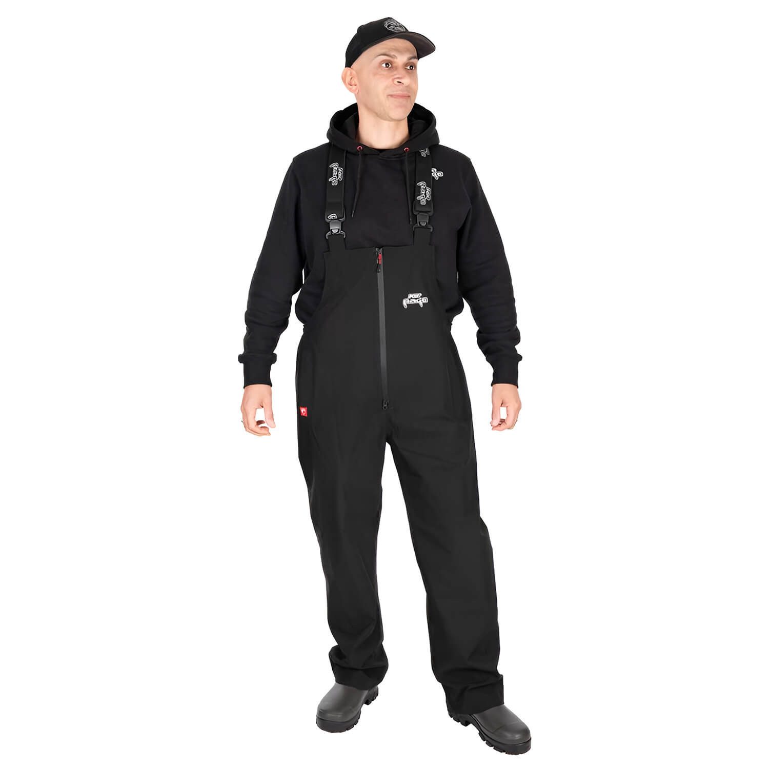 Fox Rage Regenjacke Fox Rage Regenanzug Jacke mit Latzhosen Schwarz Herren