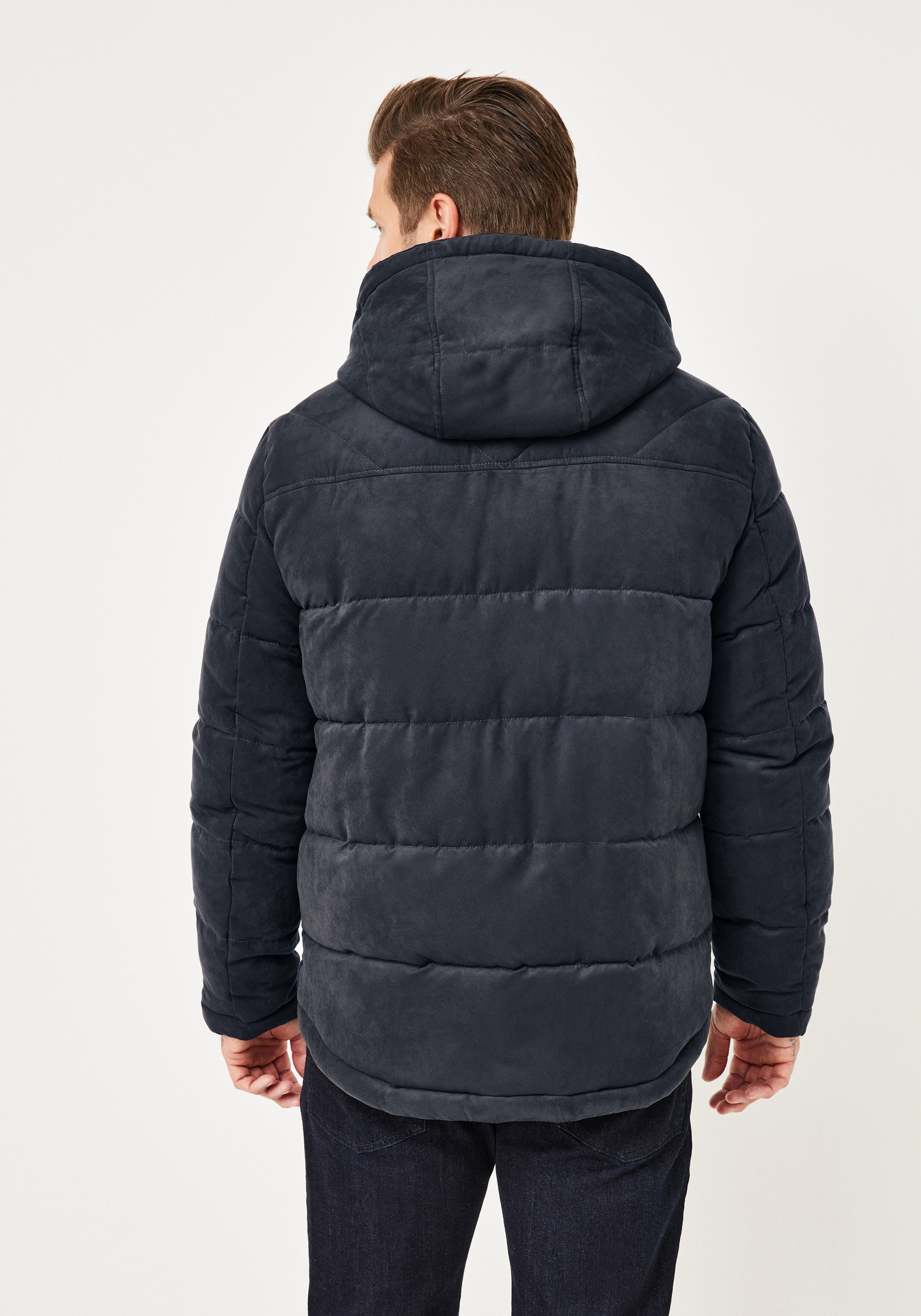 Redpoint Steppjacke QUENTIN Regular Fit Winterjacke in Wildlederoptik mit Kapuze