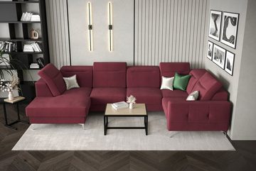 Möbel für Dich Wohnlandschaft Ecksofa in U-Form Malibu Max2 mit Bettkasten und Schlaffunktion