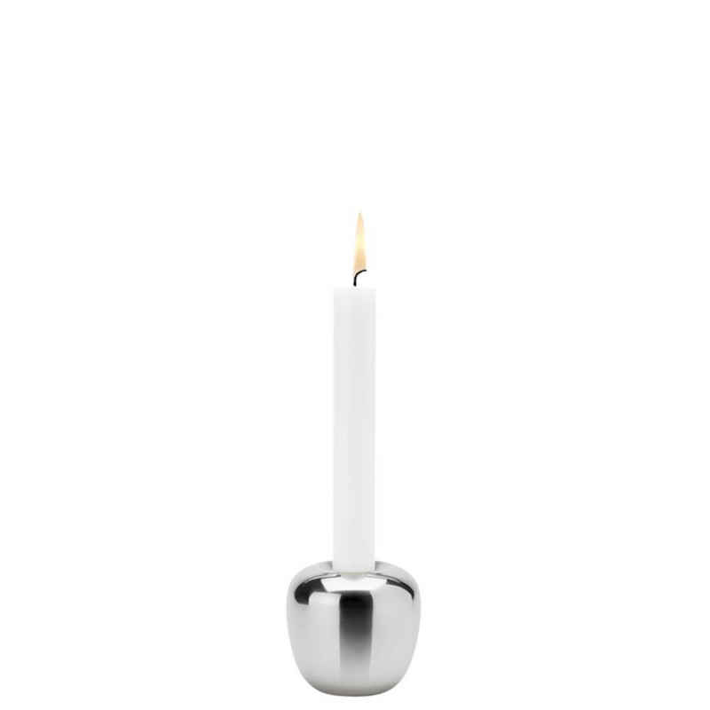 Stelton Kerzenständer Ora, 6,5 cm, Edelstahl, Kerzenhalter für Tafelkerze
