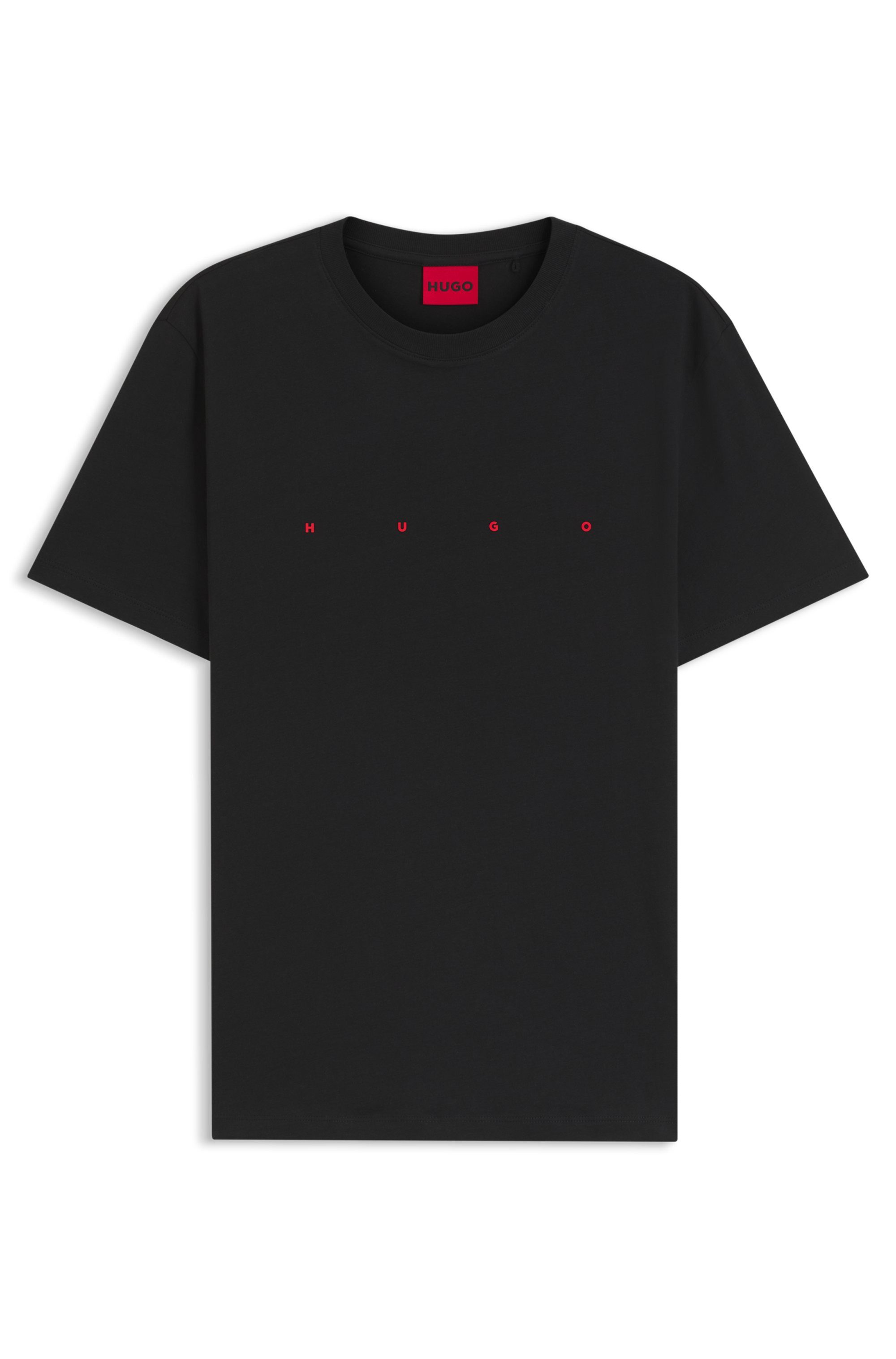 HUGO T-Shirt Dorosi Rundhalsausschnitt, Regular Fit, Logo-Schriftzug – Bild 4 von 5