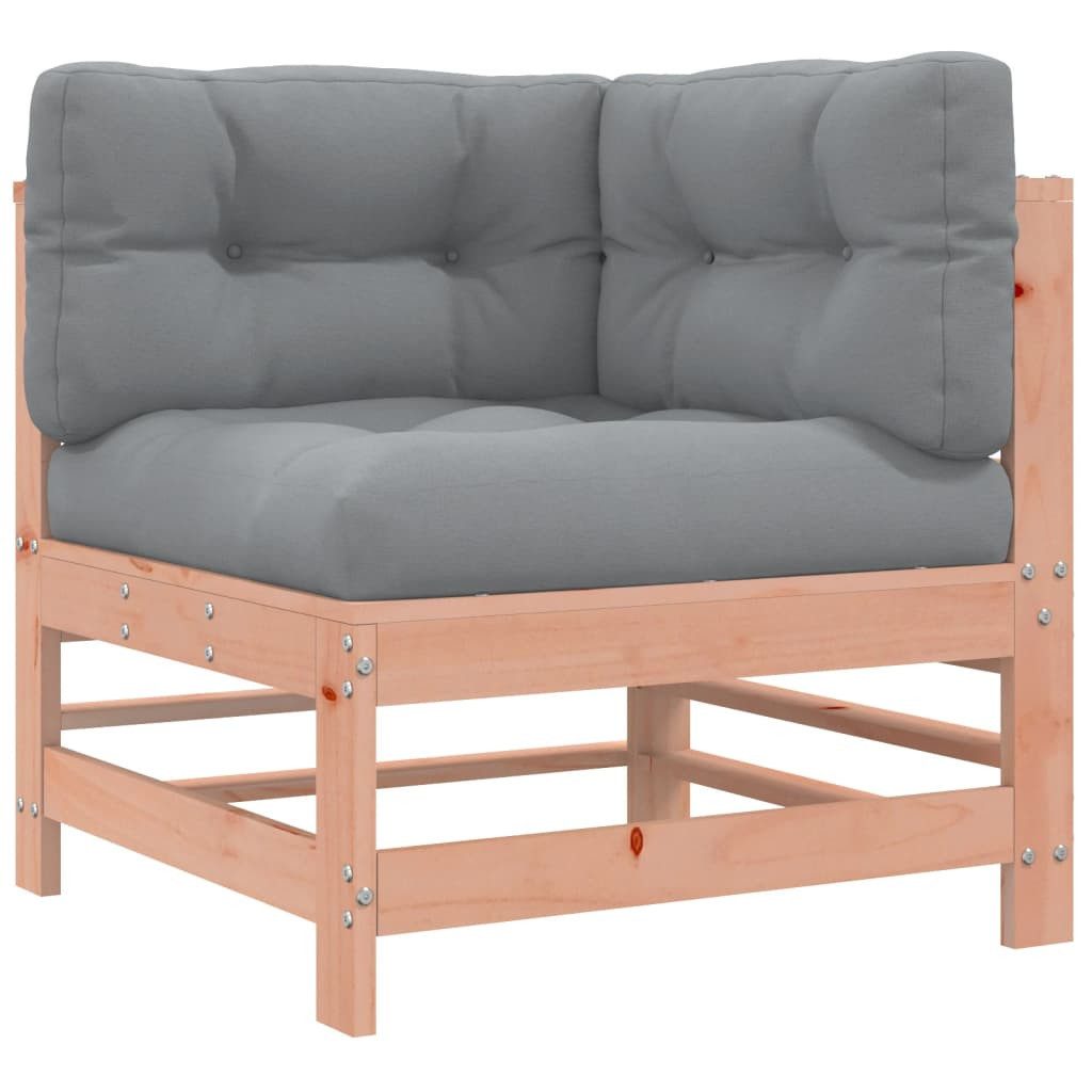 vidaXL Gartenlounge-Eckteil, Ecksofa mit Kissen Massivholz Douglasie