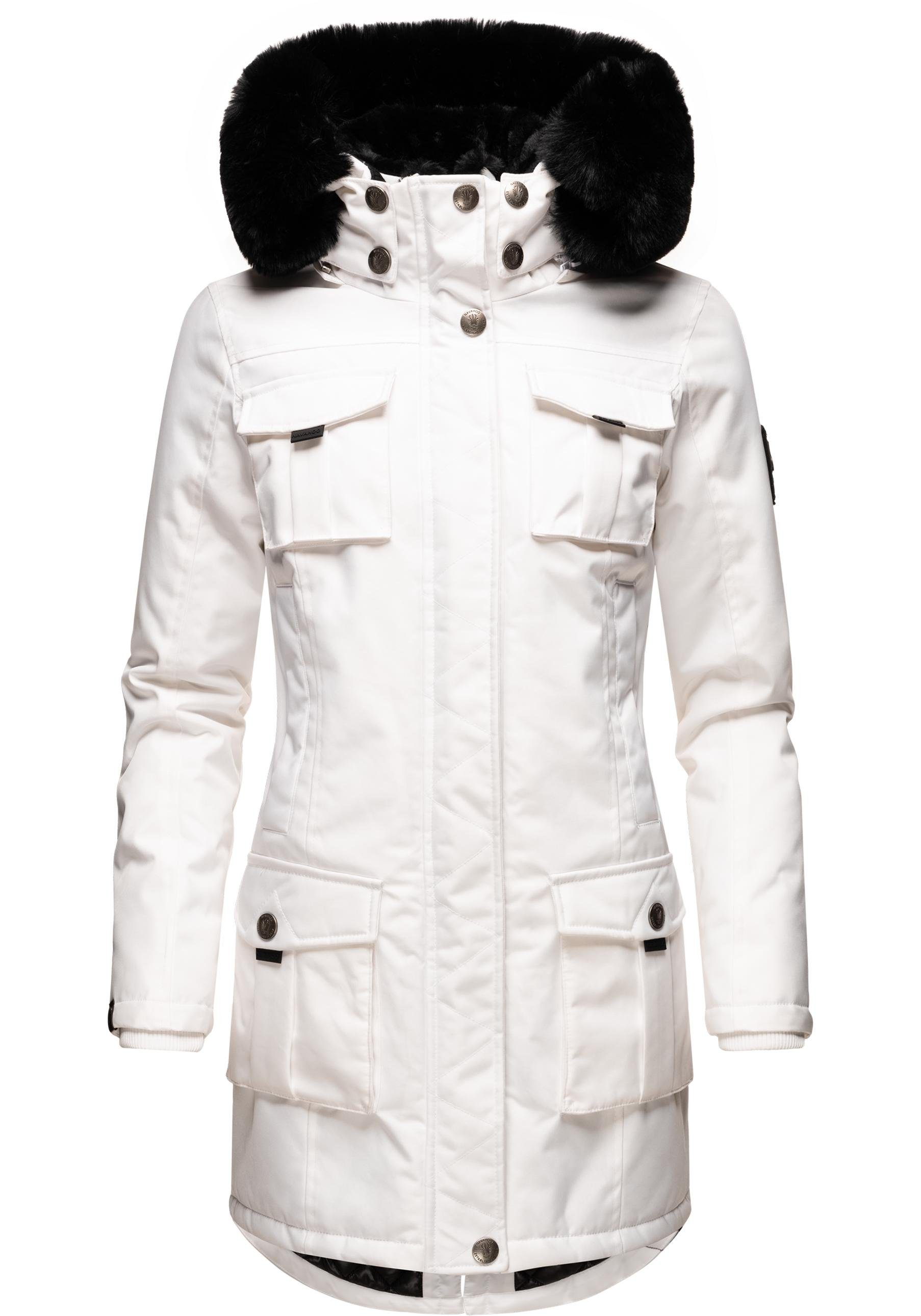 Navahoo Wintermantel Tiniis Parka mit abnehmbarer Kapuze und extra Einkaufstasche