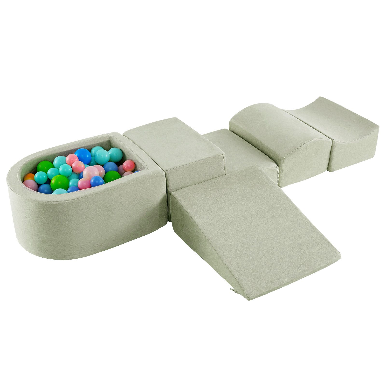 COSTWAY Spielbausteine, 5 TLG. Schaumstoffbausteine für Kinder, Baby