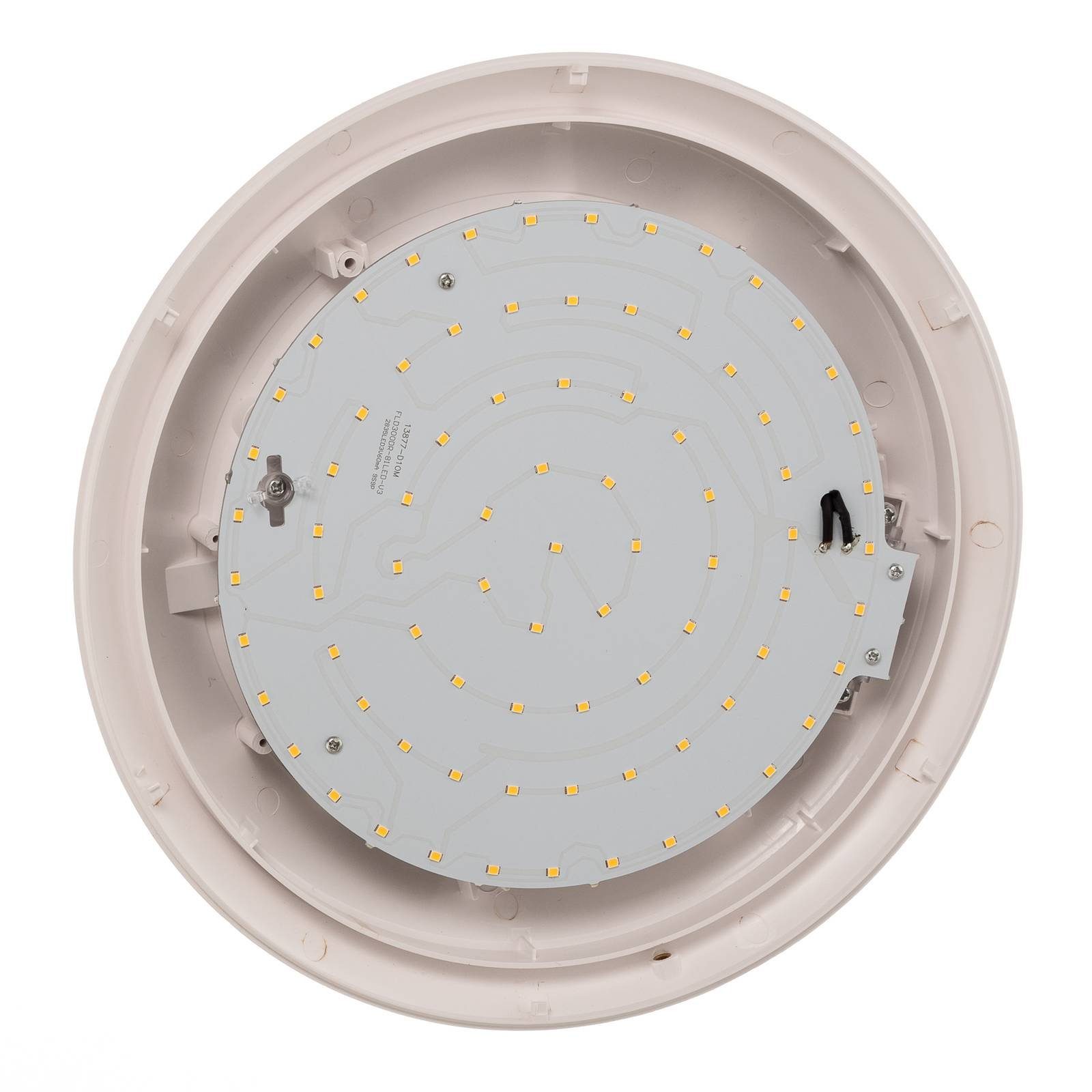 Lindby LED Außen-Deckenleuchte Naira, LED-Leuchtmittel flammig, ABS, Polycarbonat, inkl. 1 (RAL weiß warmweiß, fest 9003), weiß, verbaut, Modern