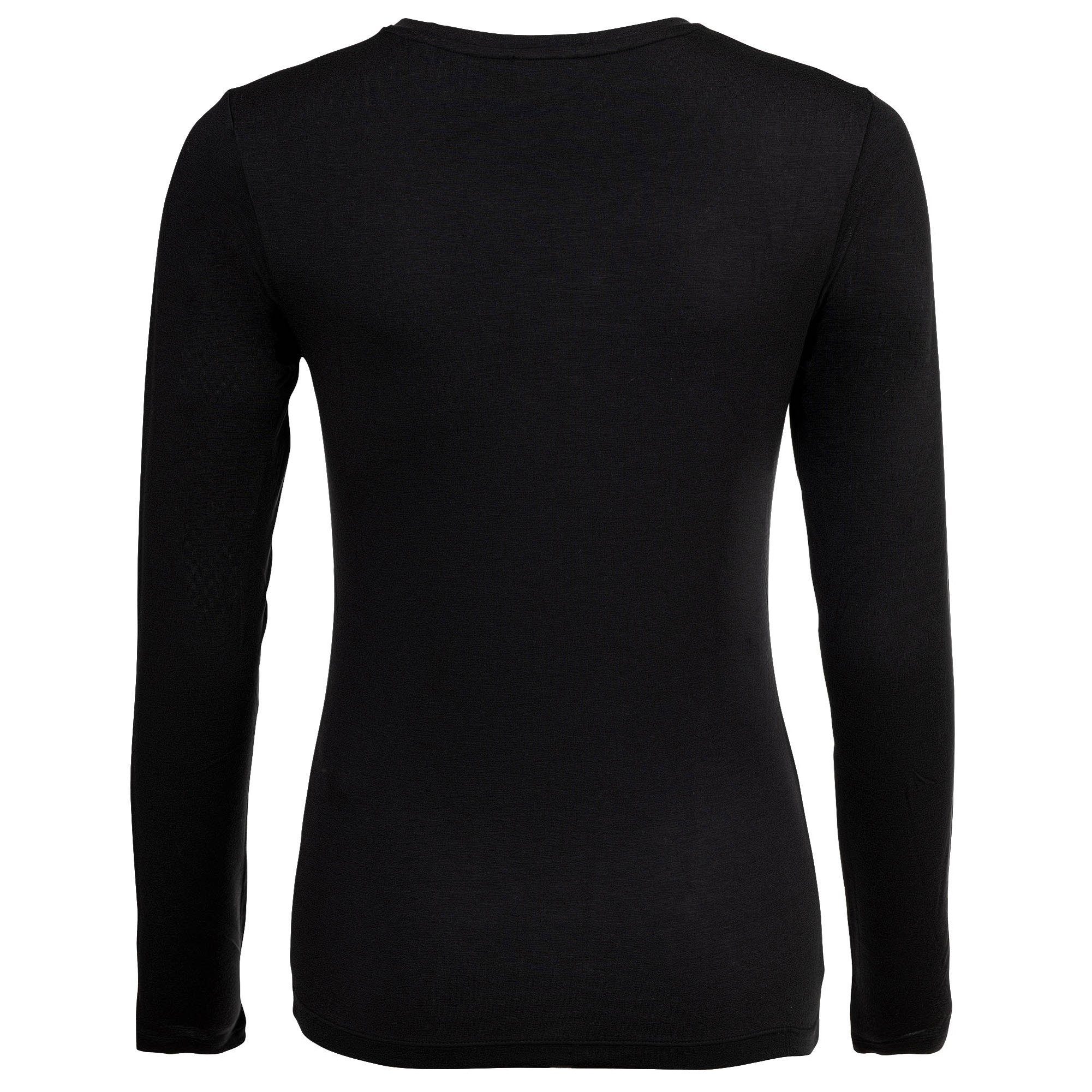 Emporio Armani T-Shirt Damen Longsleeve 1er Pack Viskose ESSENTIAL STUDS (P günstig online kaufen