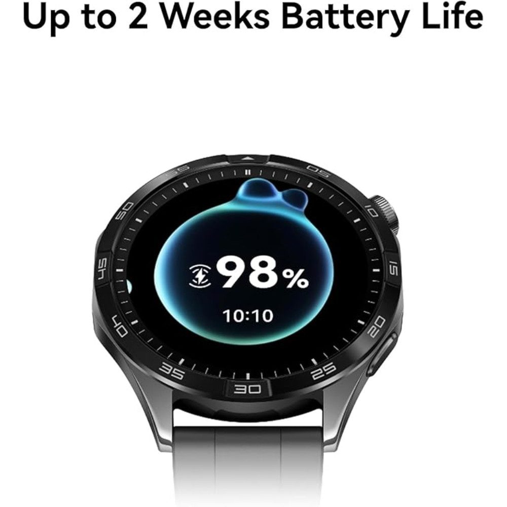 Huawei Herren's bis zu 2 Wochen Akku Fitness-Tracker Premium Smartwatch (4,6 cm/1,43 Zoll, Android iOS), mit SpO2 GPS Kalorienmanagement AMOLED Display Bluetooth Anruffunktion