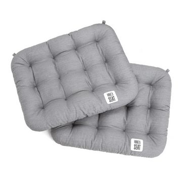 HAVE A SEAT Living Stuhlkissen - bequeme Sitzkissen 40x35 cm Indoor / Outdoor - Premium Sitzauflage, orthopädisch, wetterfest, UV-Schutz (8/10), komplett waschbar bis 95°C