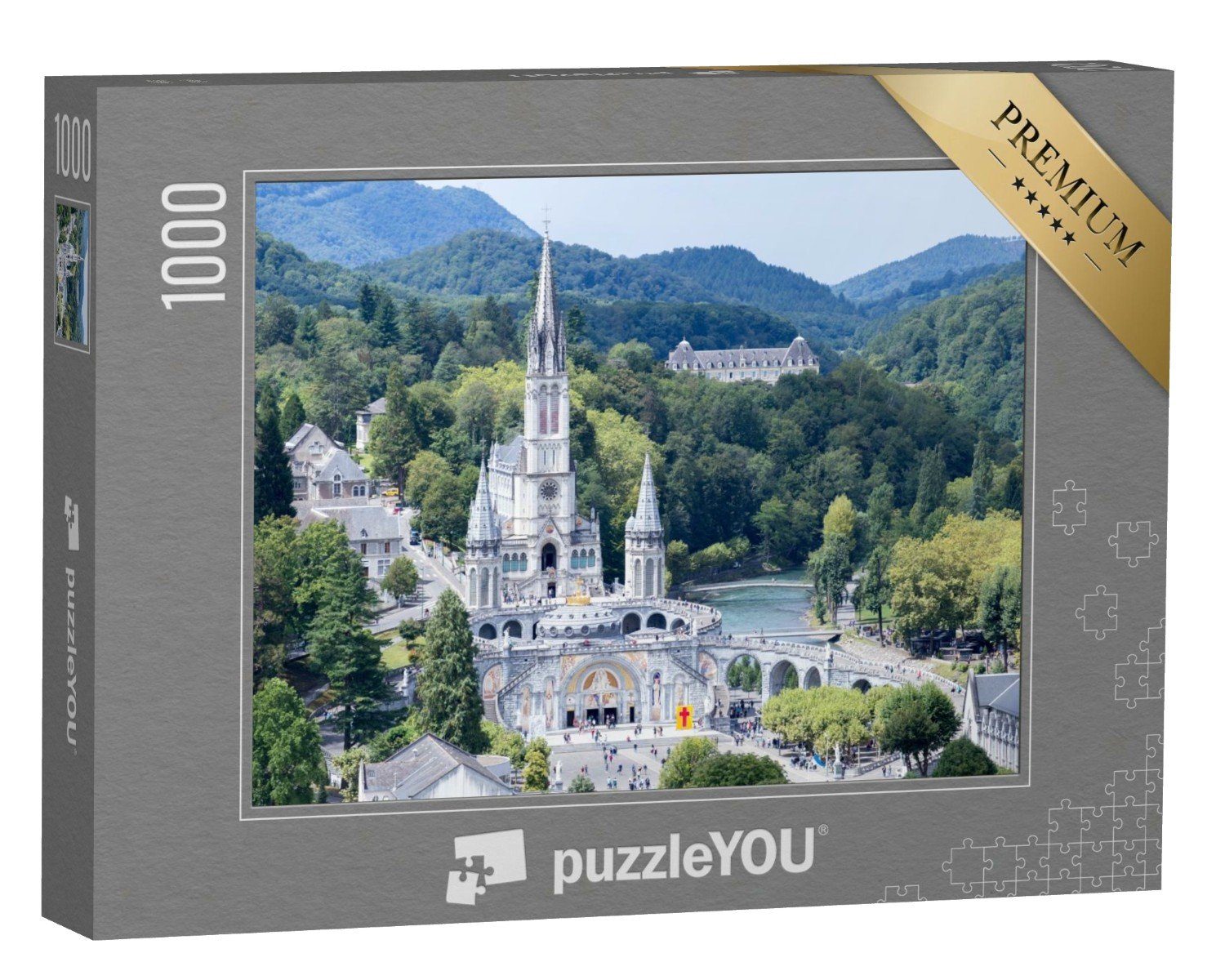 puzzleYOU Puzzle Lourdes, berühmt als Marien-Pilgerstätte, 1000 Puzzleteile, puzzleYOU-Kollektionen Christentum