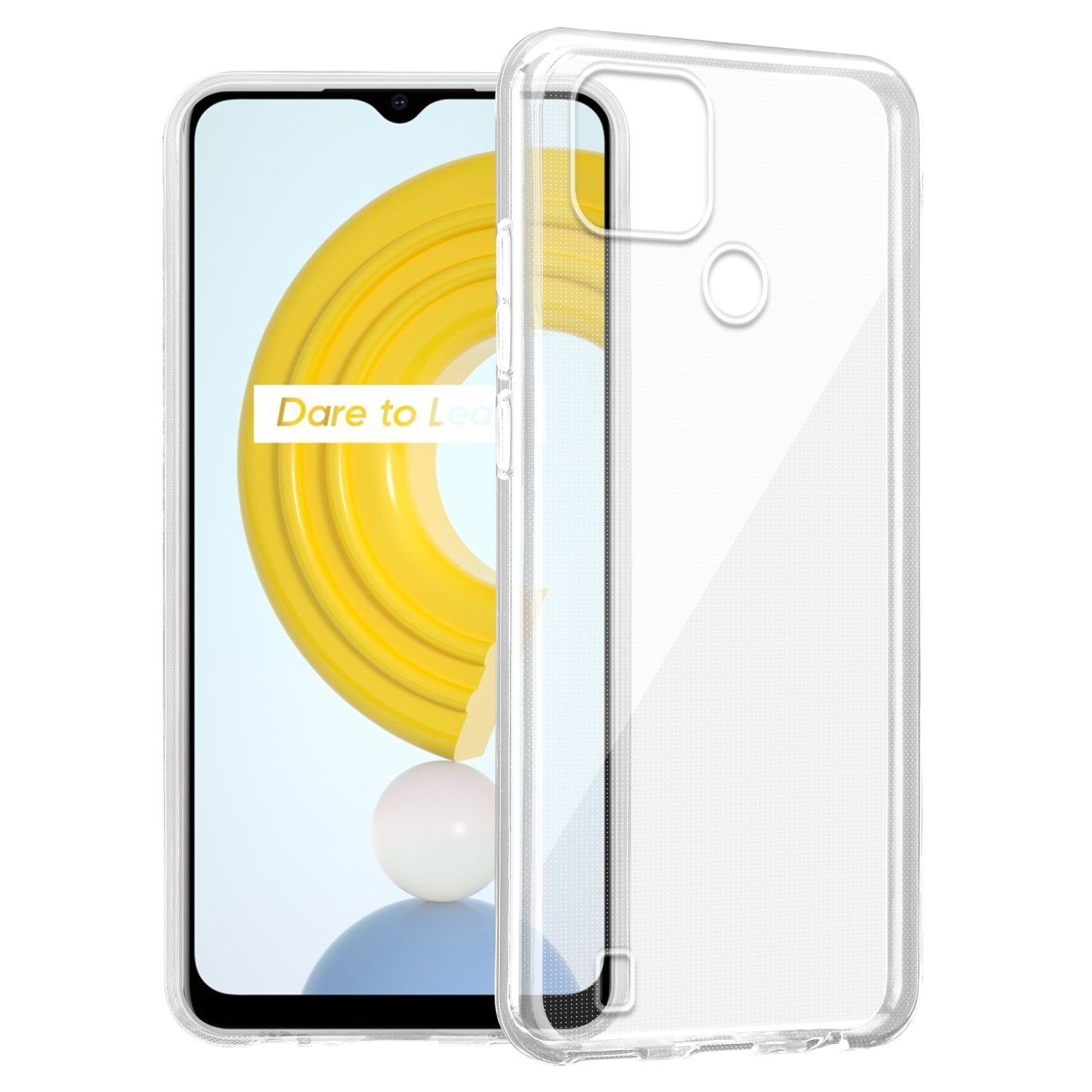 Cadorabo Handyhülle für Realme C21 Hülle Realme C21, Hülle TPU Silikon Handy Schutzhülle Slim Transparent Case Cover