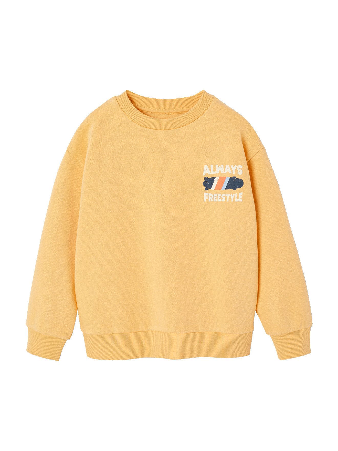 vertbaudet Fleecepullover Rundhals-Sweatshirt Jungen mit Recycling-Polyester