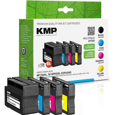 KMP 1 Tinten-Multipack H174V ERSETZT HP 932XL / 933XL Tintenpatrone (4 Farben)