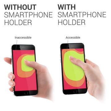 kwmobile Smartphone Fingerhalter mit Ständer - Leder Design - selbstklebend Fingerhalter, (1-tlg)
