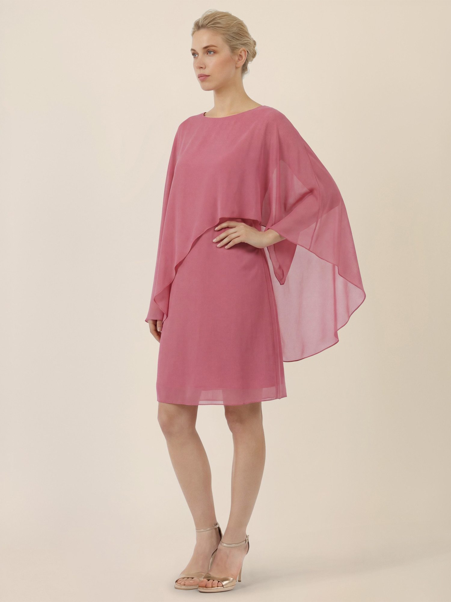 Apart Chiffonkleid mit Volantärmeln günstig online kaufen