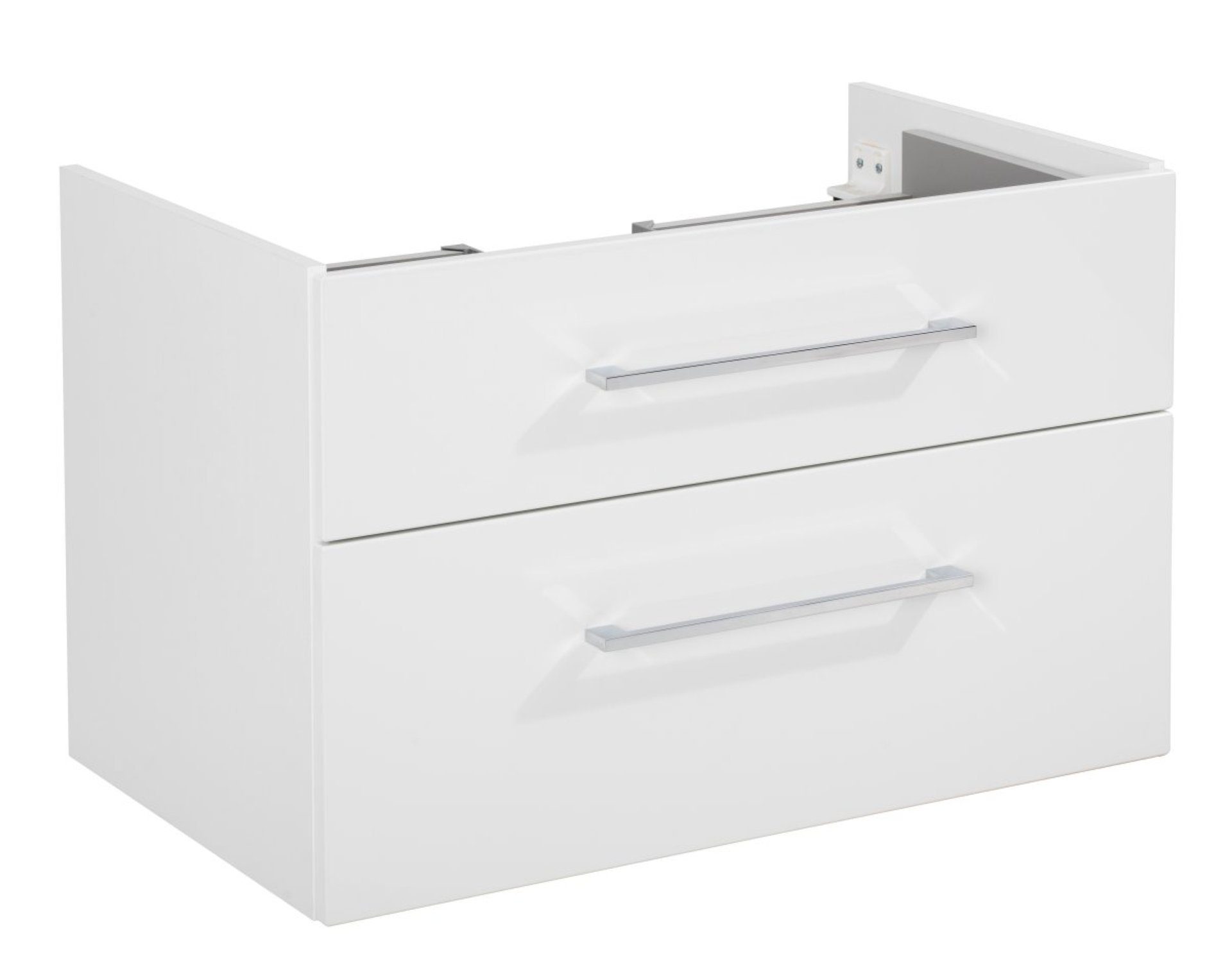 FACKELMANN Waschbeckenunterschrank HYPE 3.0 Waschtischunterschrank 80 cm, Weiß, 2 Schubladen