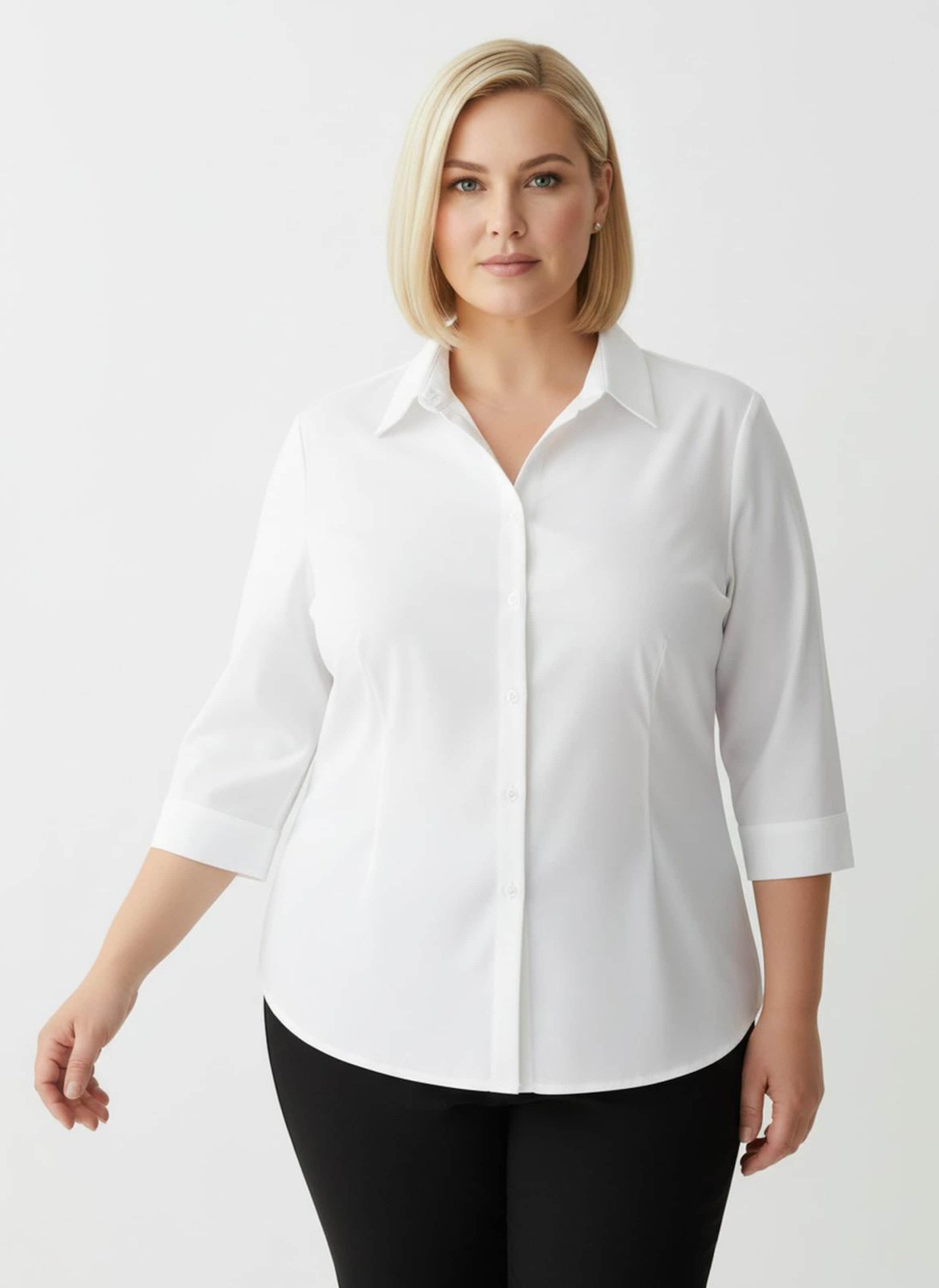 Sieh an! Klassische Bluse Bluse 3/4-Arm