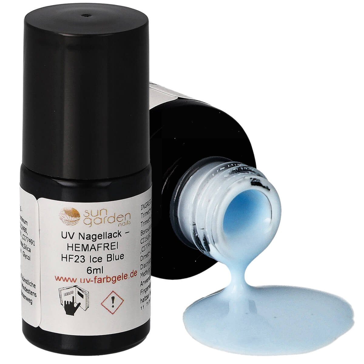 Sun Garden Nails UV-Nagellack HF23 Ice Blue - UV Nagellack 6ml – HEMAFREI, langlebig