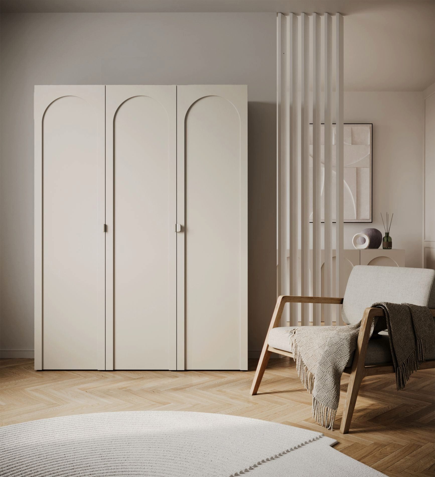 Selsey Kleiderschrank ARKADIA Schrank in Kaschmirgrau matt, mit/ohne Spiegel, 100 oder 150 cm