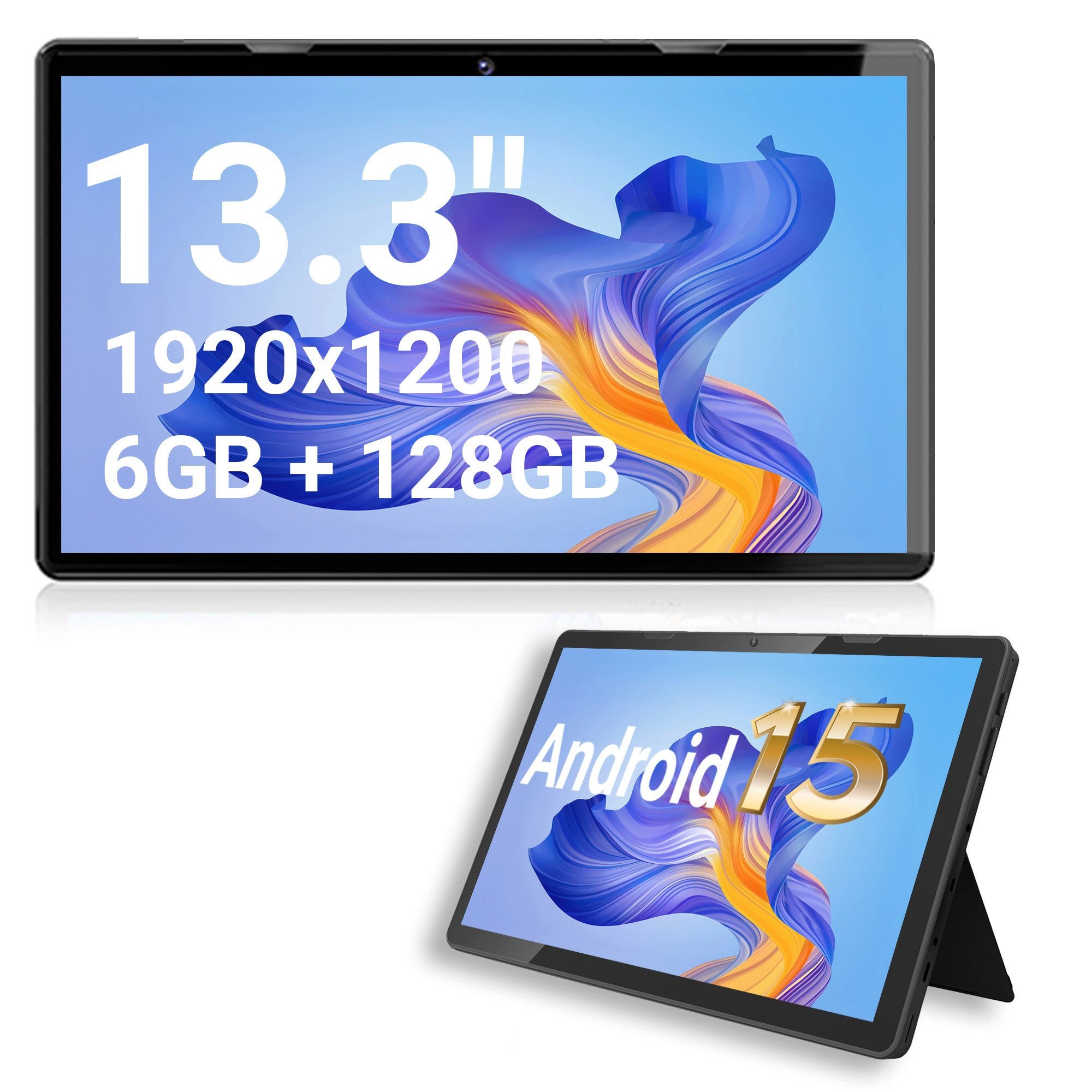 Xoro MegaPAD 1333 Pro 2 Tablet (13.3", 128 GB, Android 15, Ausklappbarer Ständer & VESA‑75 Montage)
