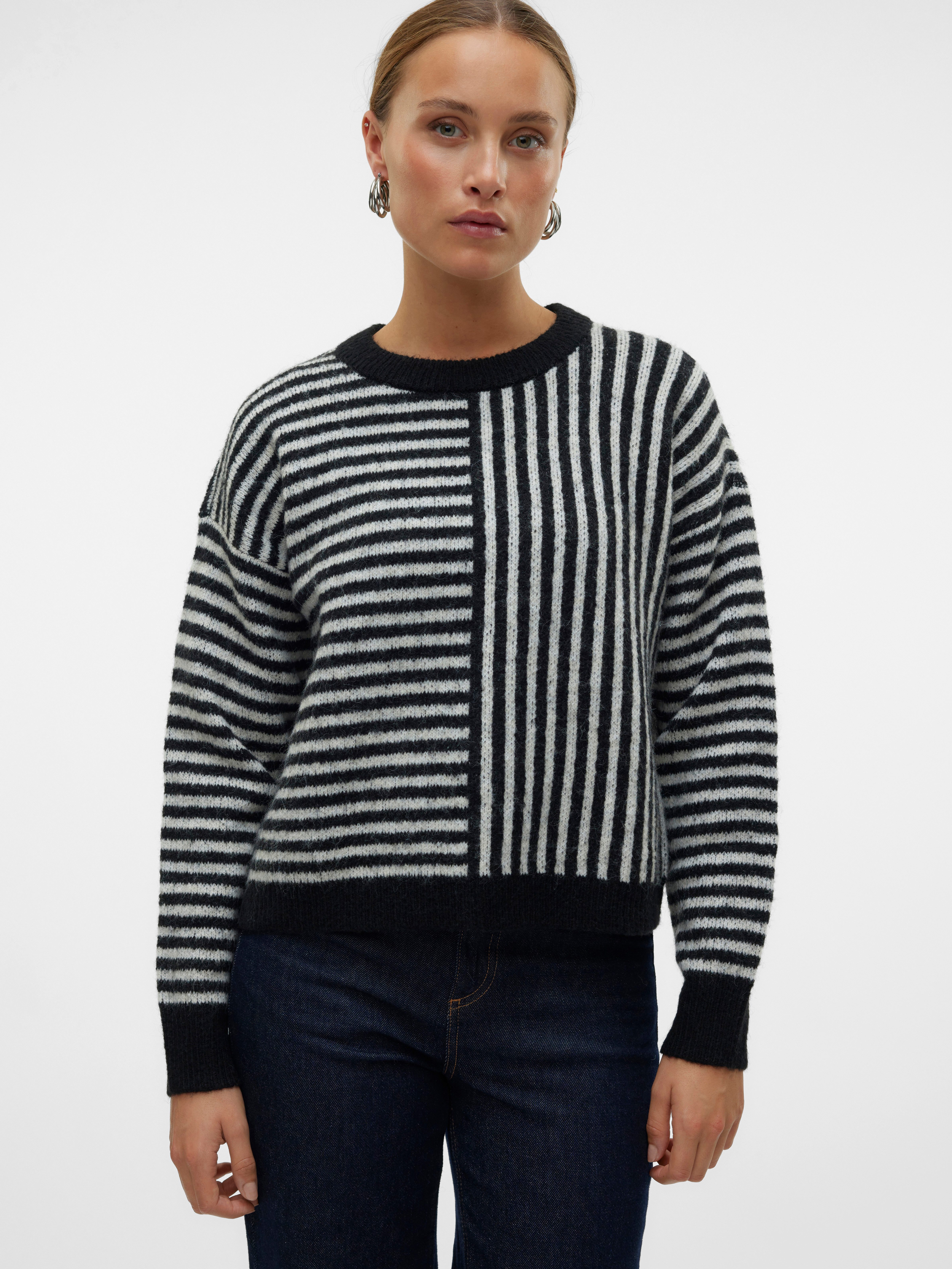 Vero Moda Strickpullover VMURANUS LS ONECK CROPPED PULLOVER GA BF günstig online kaufen