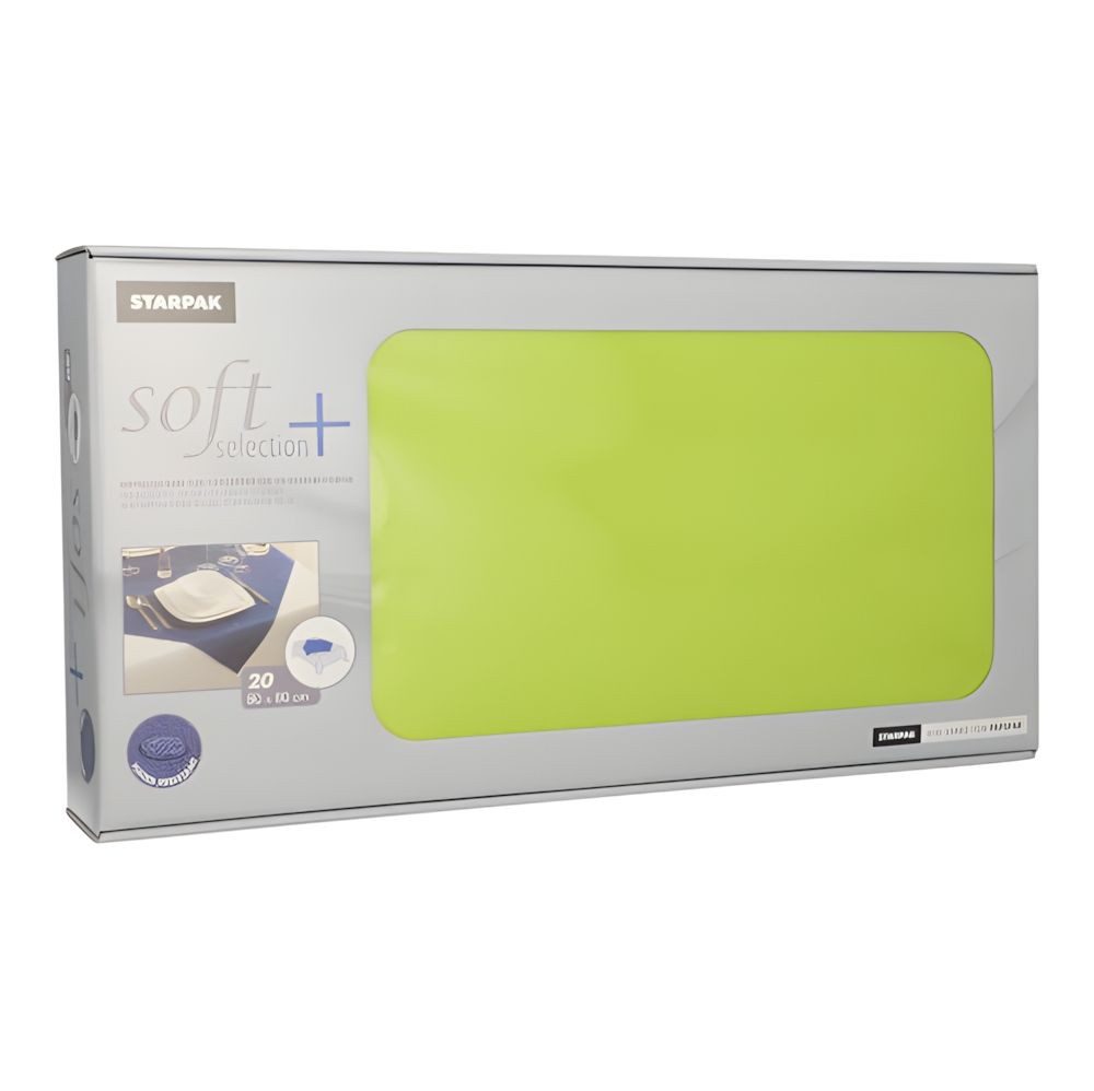 PAPSTAR Mitteldecke 20 x stoffähnlich Vlies soft selection plus 80 x 80 cm limonengrün