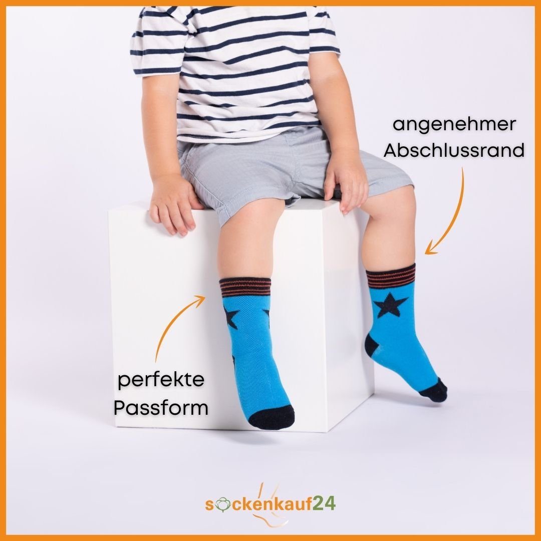 sockenkauf24 Socken 10 Paar Kinder Socken Jungen & Mädchen Baumwolle Kindersocken (23-26) - 54333 – Bild 5 von 5