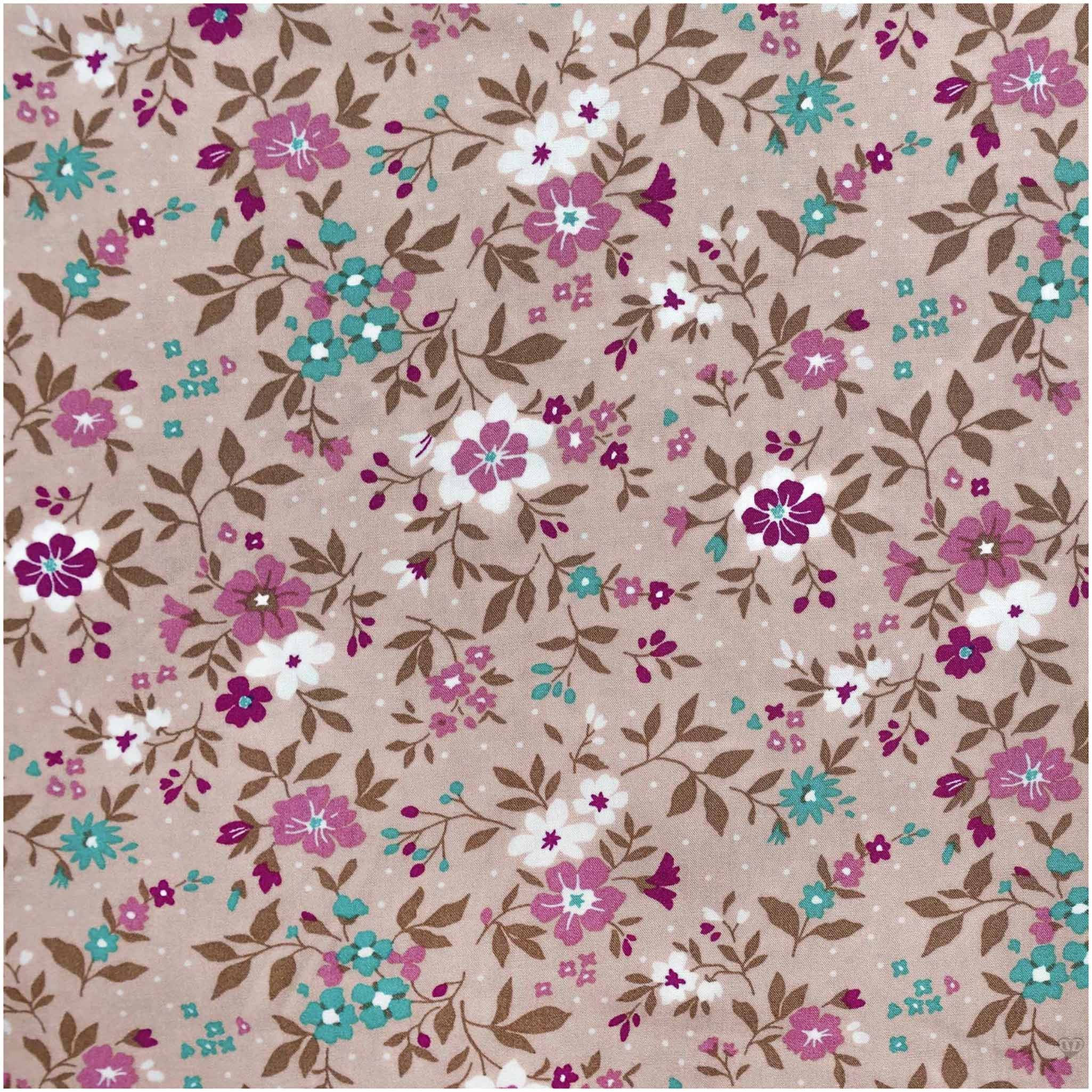 maDDma Stoff Viskose-Stoff Blumenmotive ab 1m x 145 cm Popeline Fahnentuch, Blumen 8