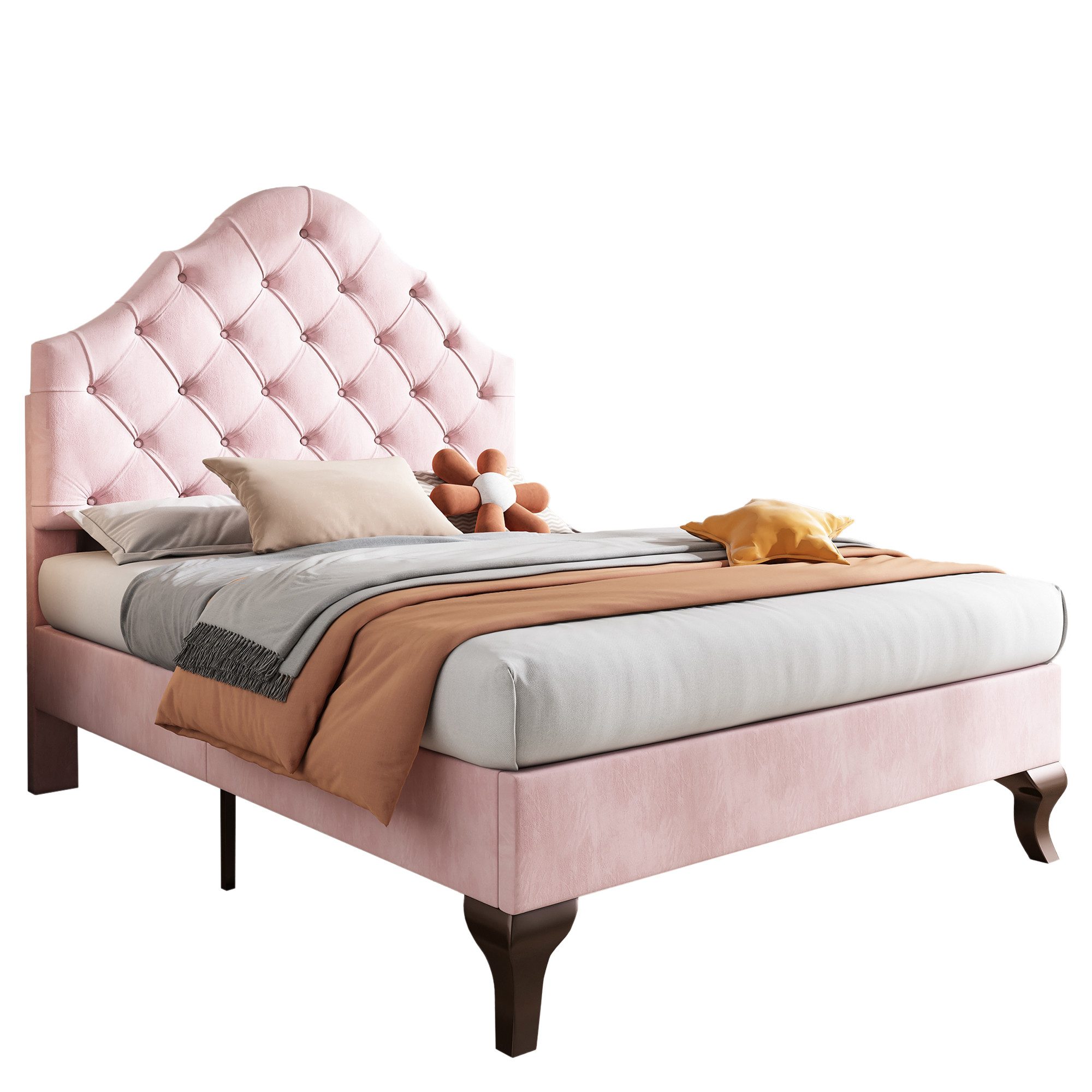 OKWISH Polsterbett Jugendbett (mit höhenverstellbarem Kopfteil), günstig online kaufen