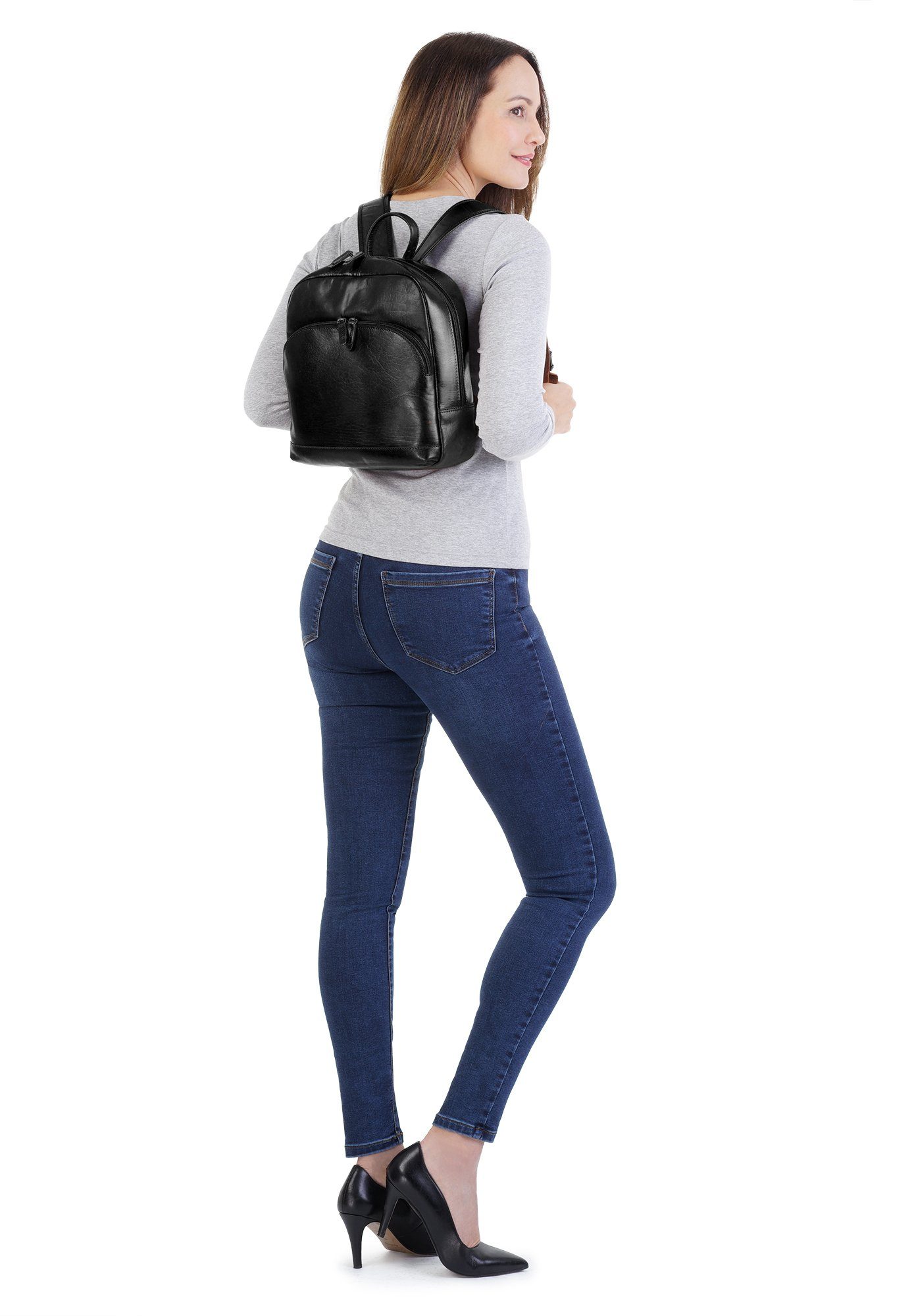 X-Zone Tagesrucksack, echt Leder günstig online kaufen
