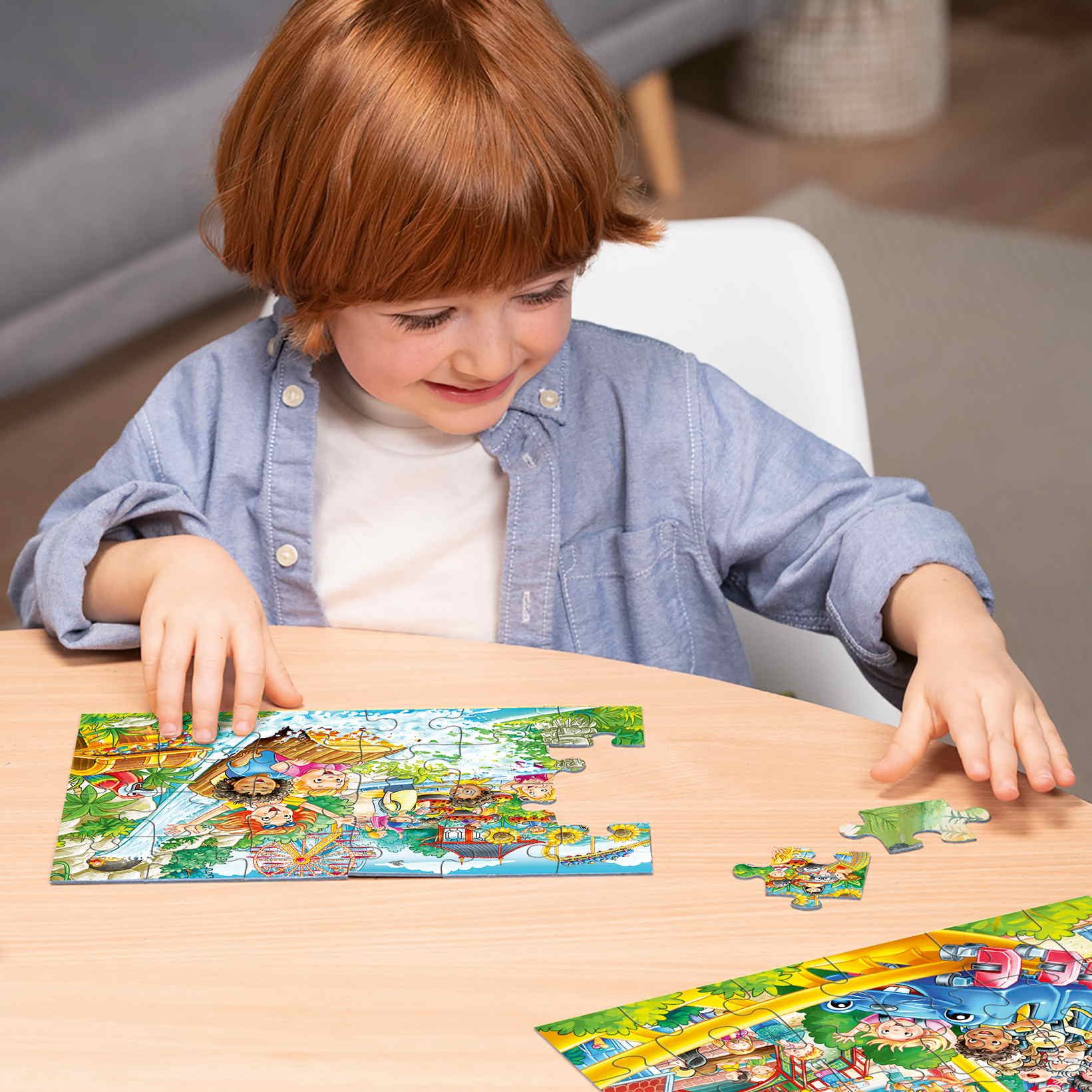 Puzzle 2 x 24 Teile Kinder Puzzle Vergnügungspark 12004258