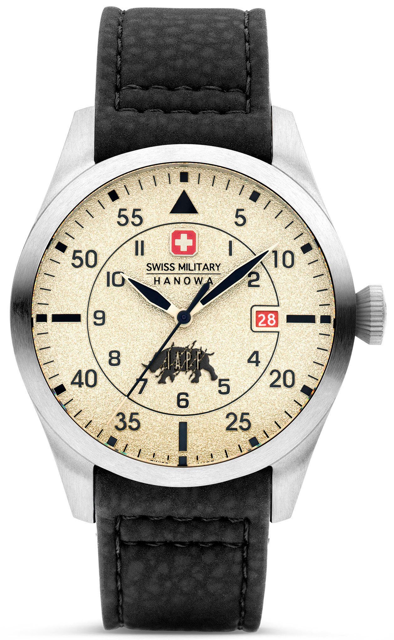 Swiss Military Hanowa Quarzuhr LEAD RANGER, SMWGN0001230, Armbanduhr, Herrenuhr, Schweizer Uhr, Swiss Made, Datum, Saphirglas