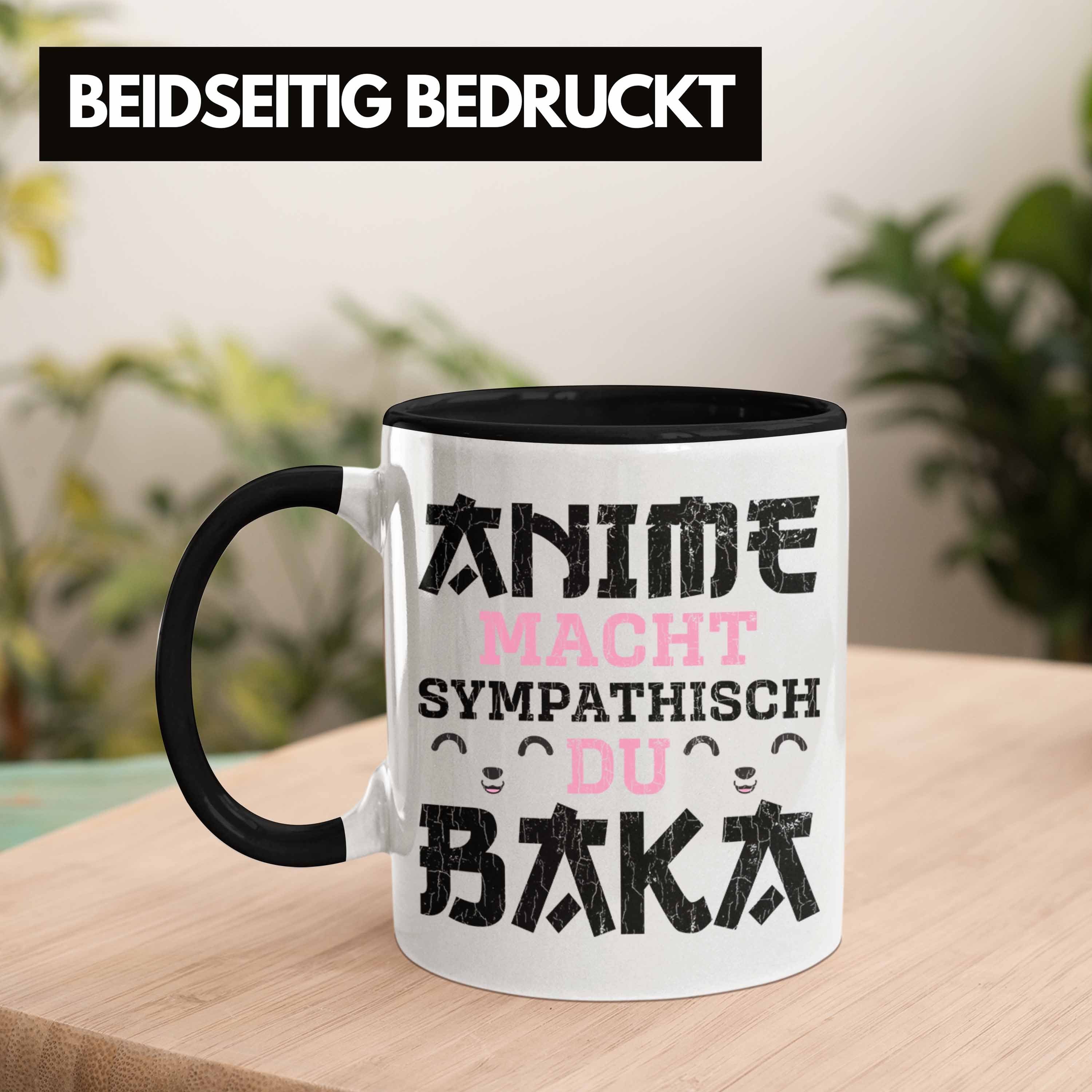 Tasse Kaffeetasse Anime Tasse Geschenk Spruch Deko Trendation Fan Anme - Sympathisch Geschenke Trendation Schwarz