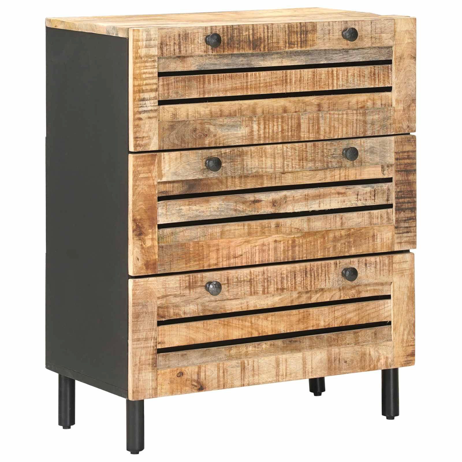 vidaXL Schranksystem Stauraumschränke 60 x 33 x 75 cm Massivholz Natur (1-St)