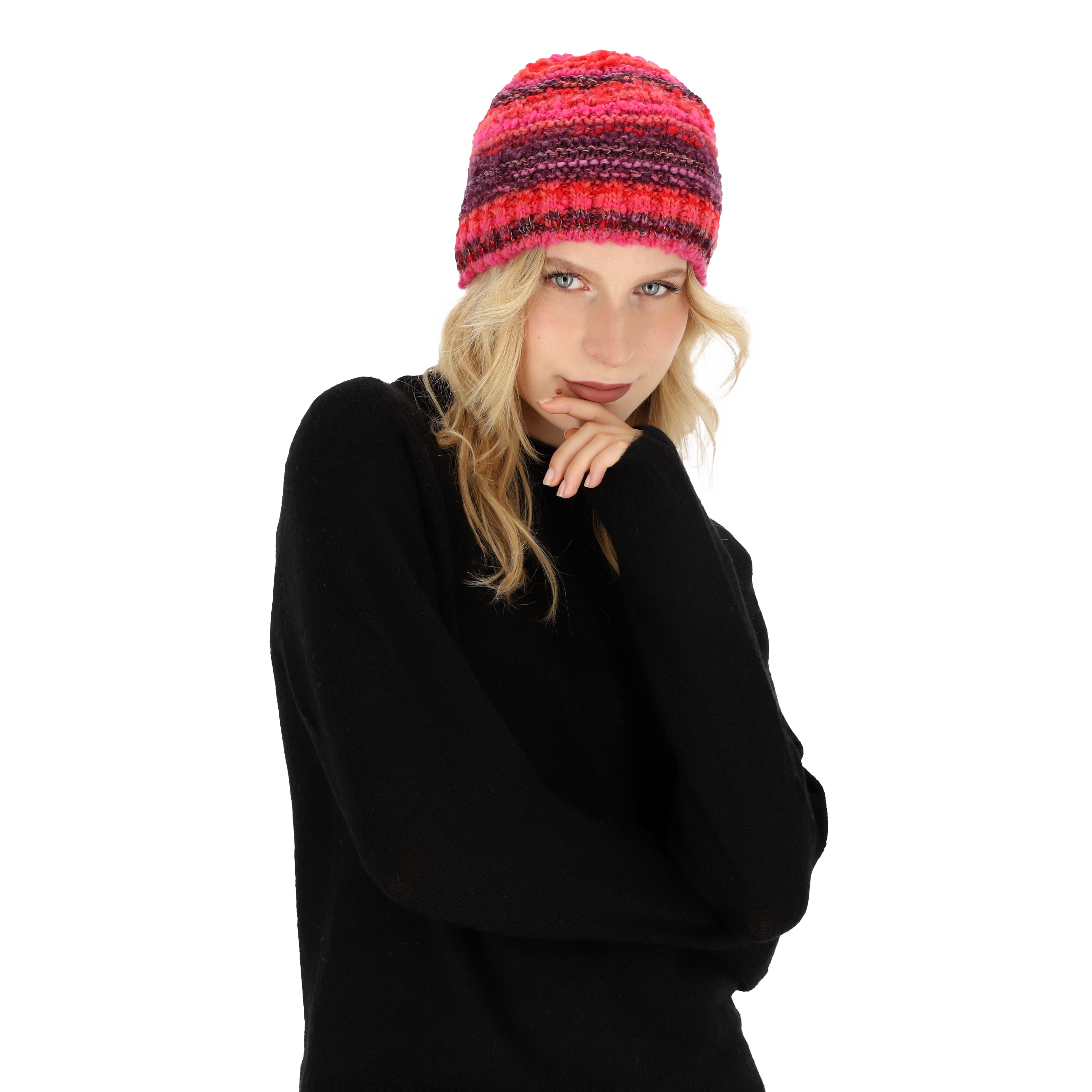 halsüberkopf Accessoires Strickmütze Chenille mit Innenfleece günstig online kaufen