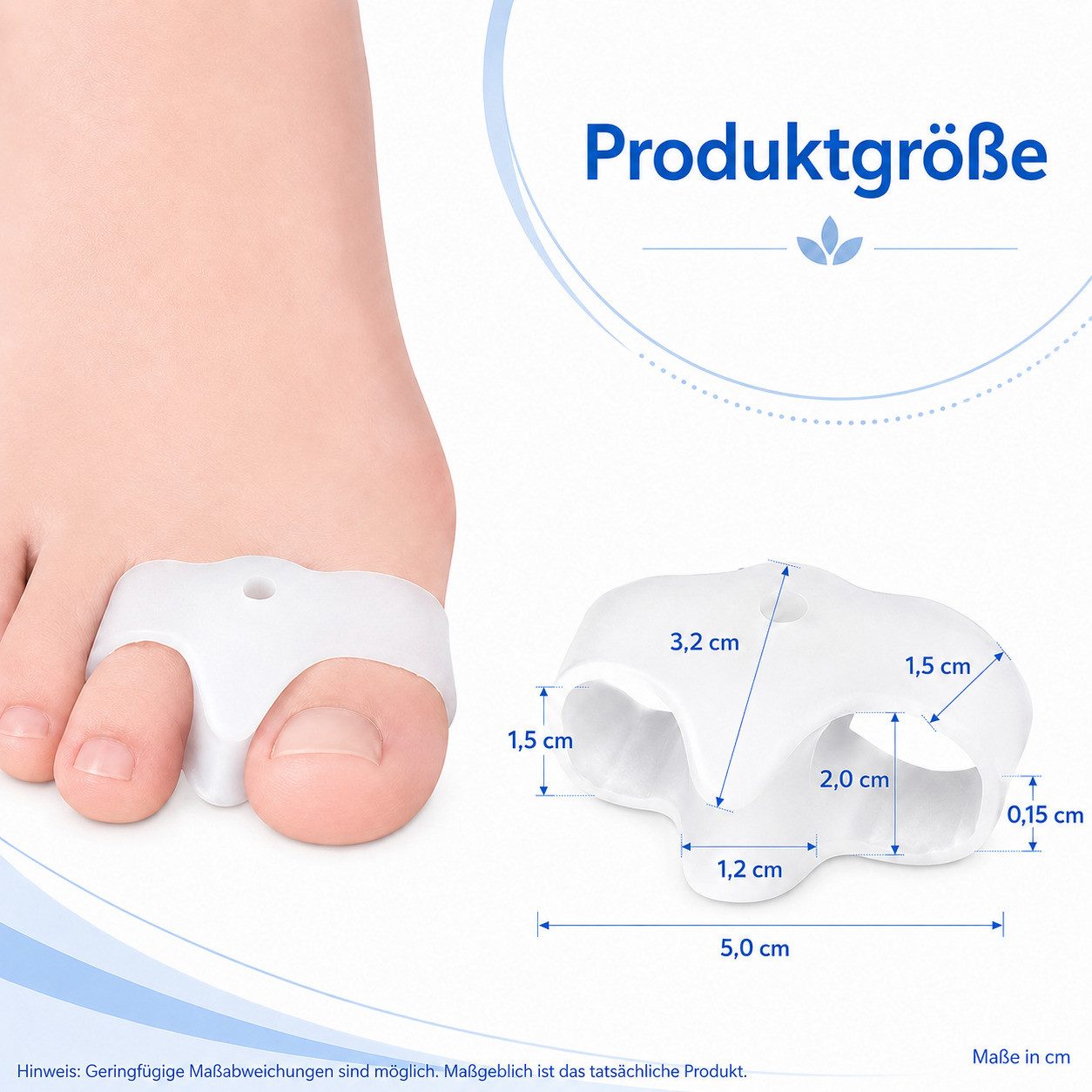 COOL-i ® Zehenkorrektor Zehenkorrektor Set – 2 Paar Gel-Zehentrenner, bei Hallux Valgus & überlappenden Zehen