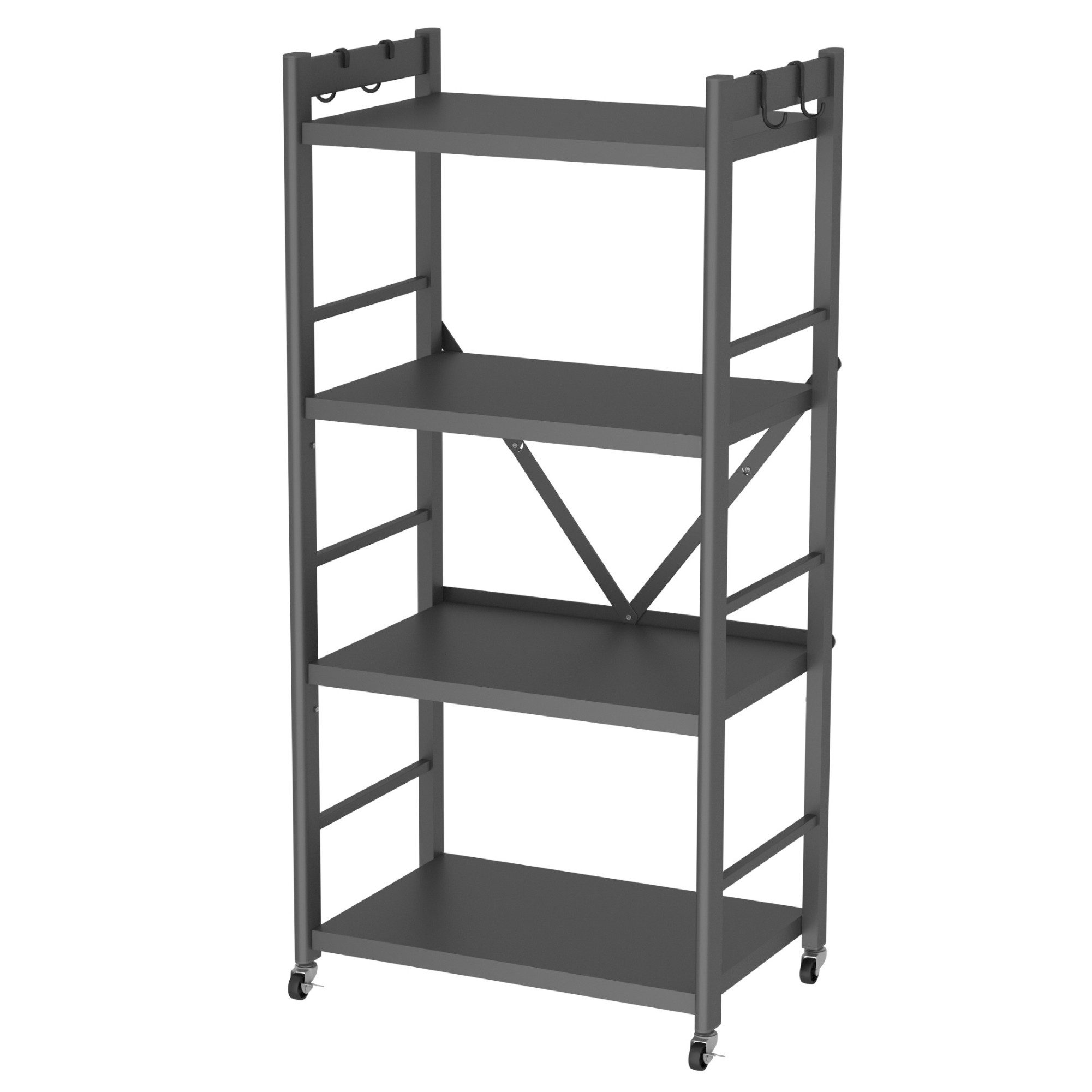 doporro Küchenregal Küchenorganizer mit 4 Ebenen aus verzinktem Stahl 60x41x125cm Reglo-13, Faltbar und flexibel einsetzbar
