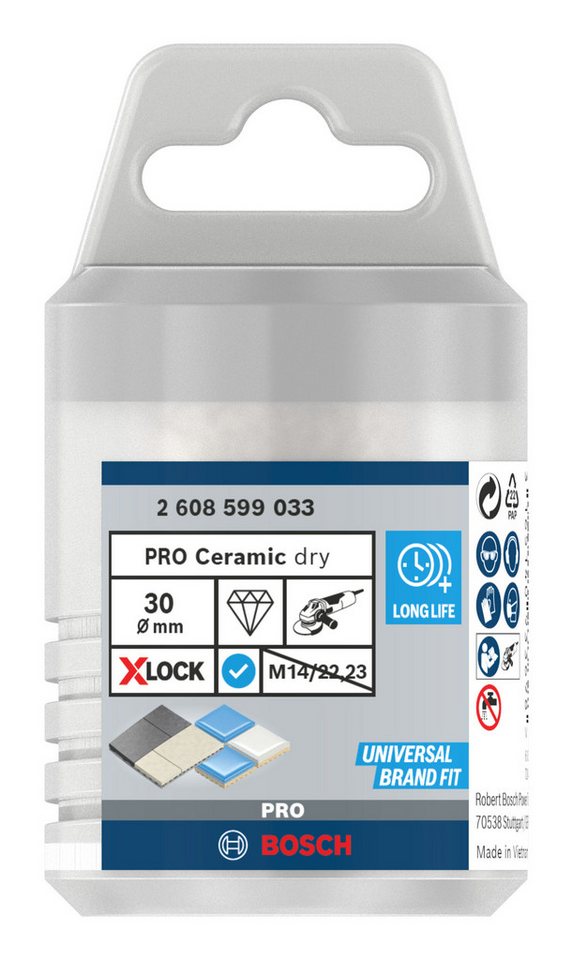 Thumbnail - BOSCH Diamanttrockenbohrer Pro Core Cutter dry, Ø 30 mm, X-Lock, 30 x 35 mm