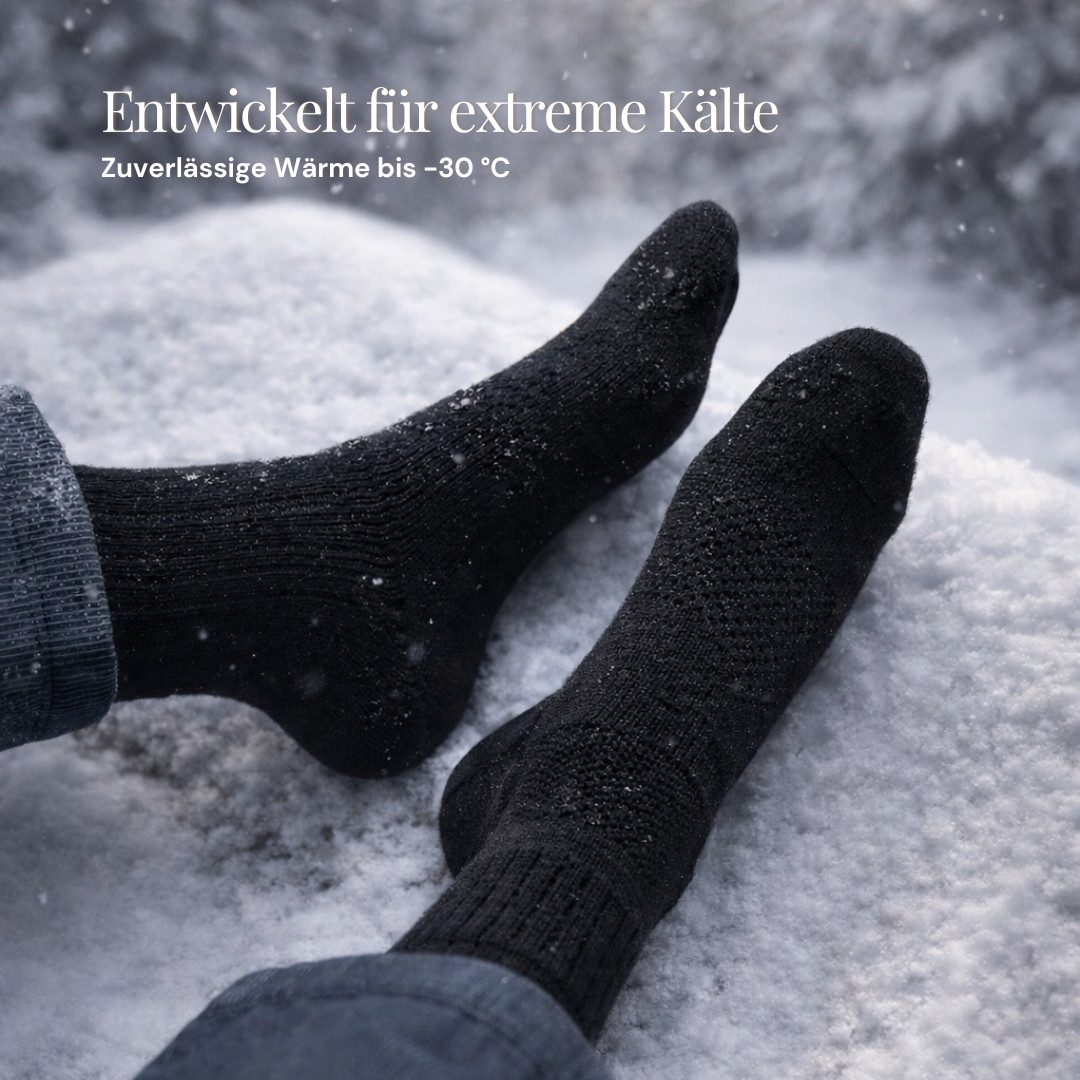 Vulpés Elektrofußwärmer V1 PRO HeatSock - Intelligente Beheizbare Socken, 360° Wärme, App-Steuerung (100), Niedrigtemp-Akku, Komfortzonen