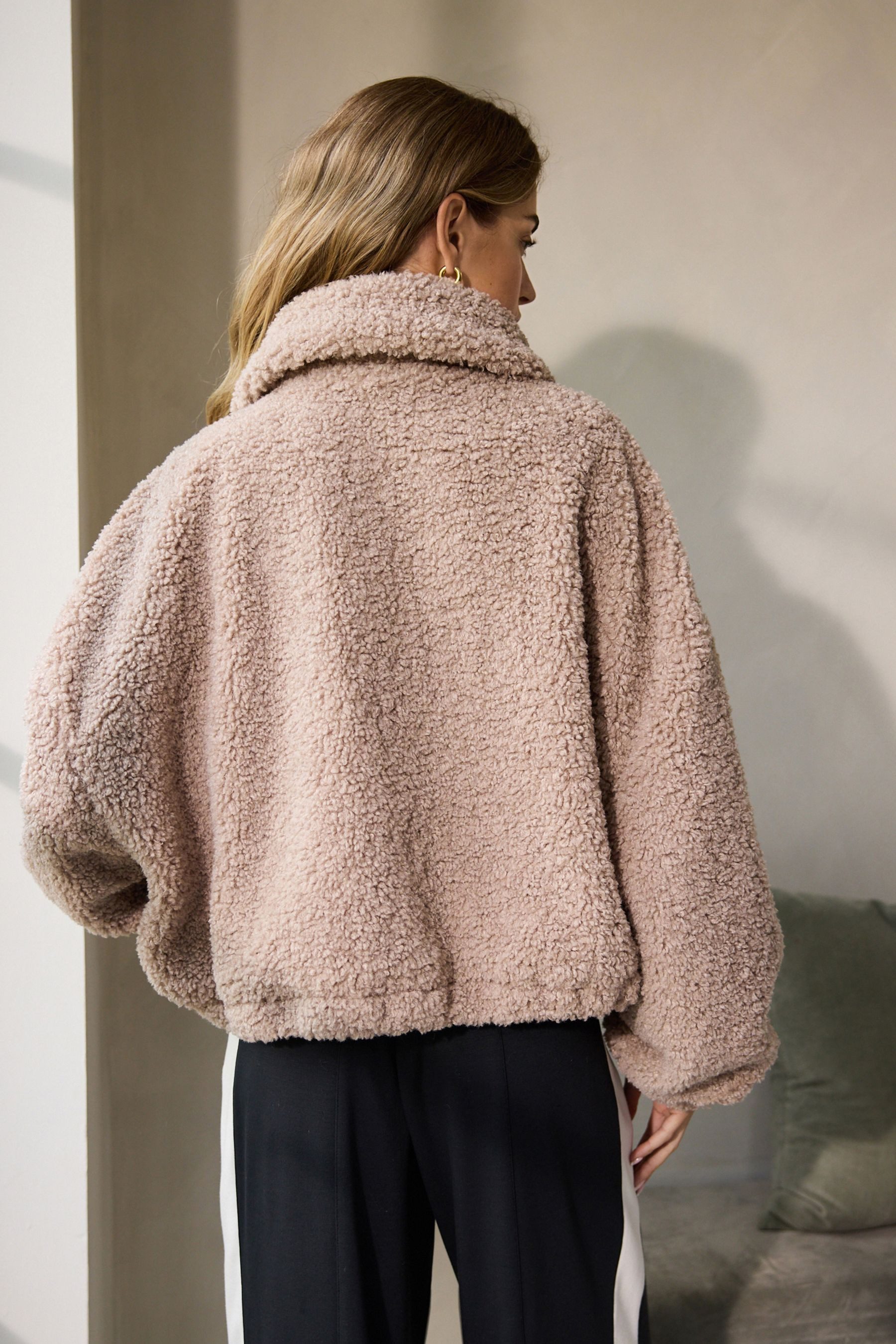 Next Fleecejacke Teddyfell-Jacke mit Reißverschluss (1-St) günstig online kaufen