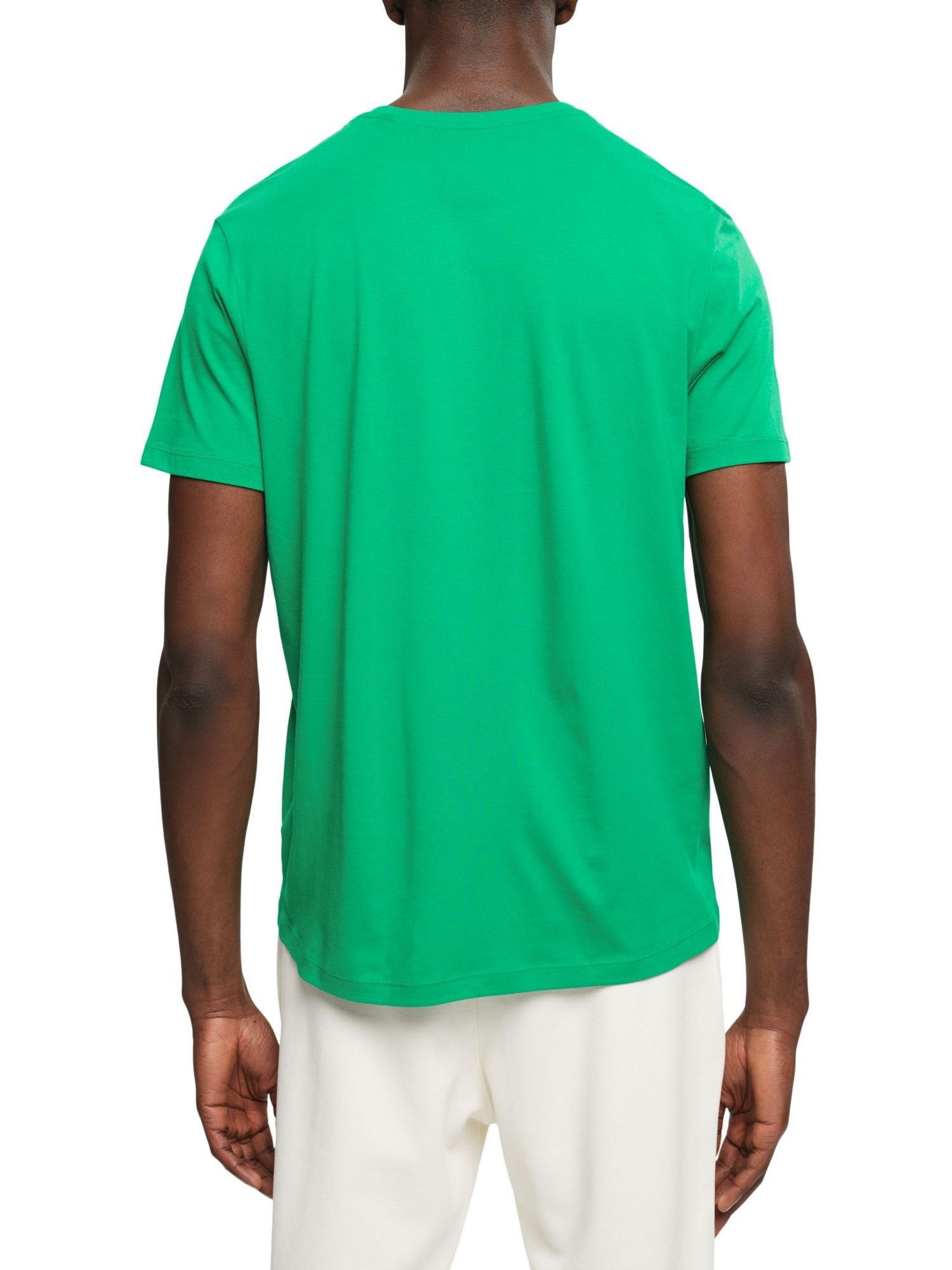 Fit Pima-Baumwoll-T-Shirt im Slim (1-tlg) GREEN T-Shirt Esprit Collection
